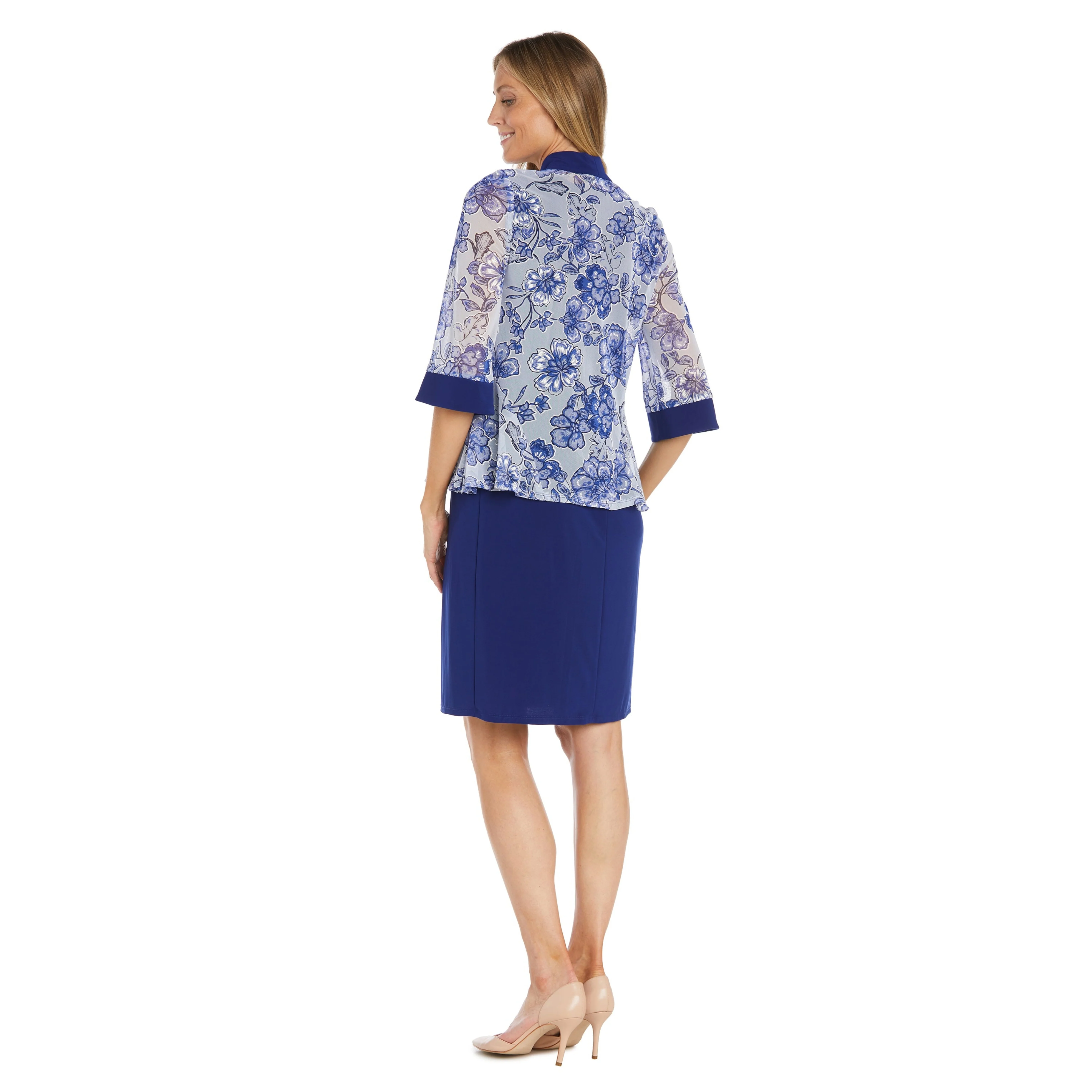 R & M Richards 2 Piece Jacket Dress in Royal Blue - Image 2