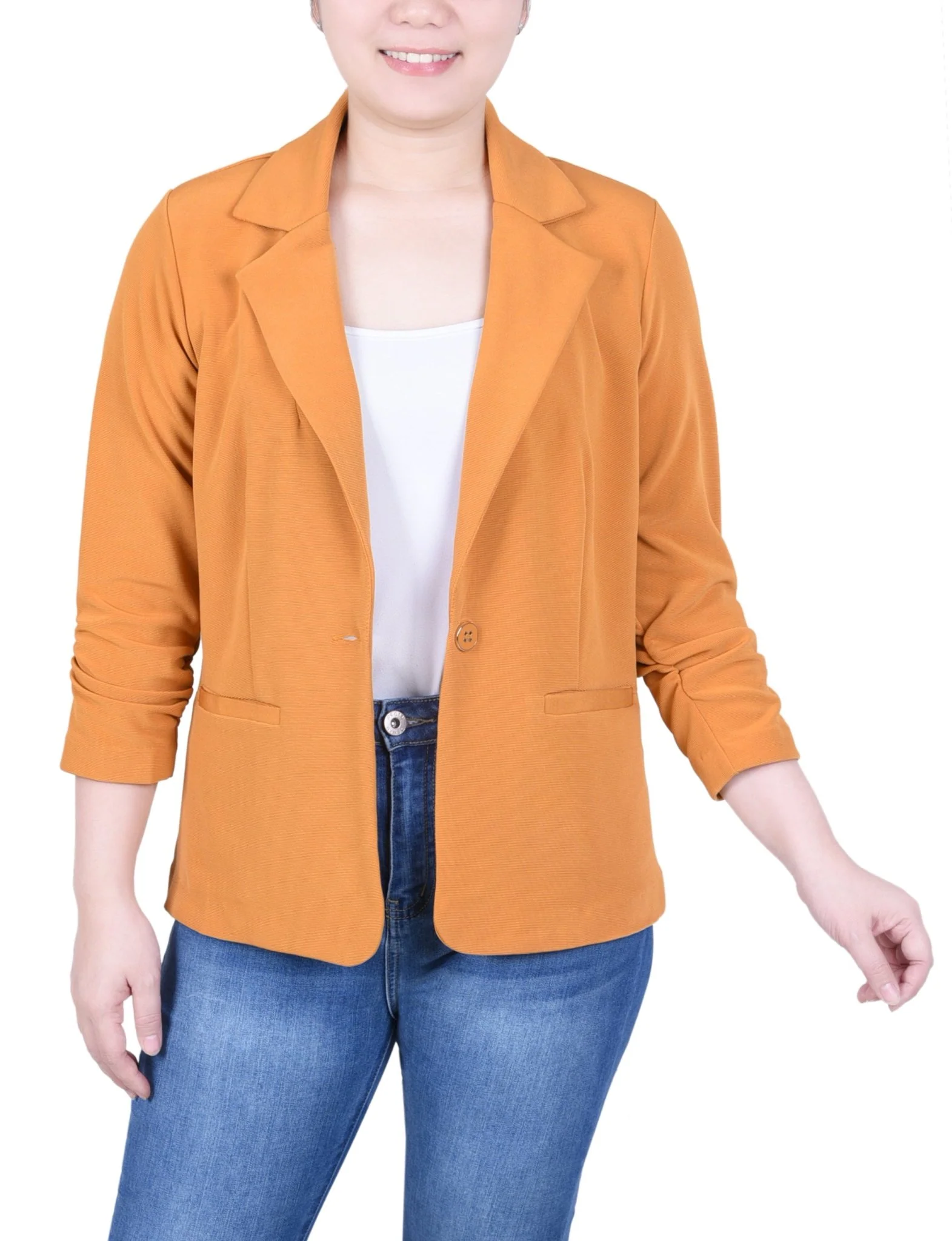 3/4 Sleeve Length Knit Ottoman Jacket - Petite - Image 9