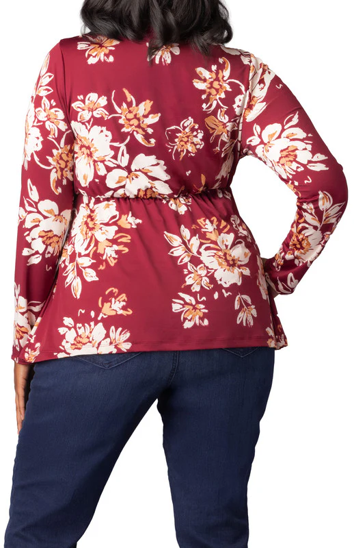 Abigail Long Sleeve Twist Top - Plus - Image 2