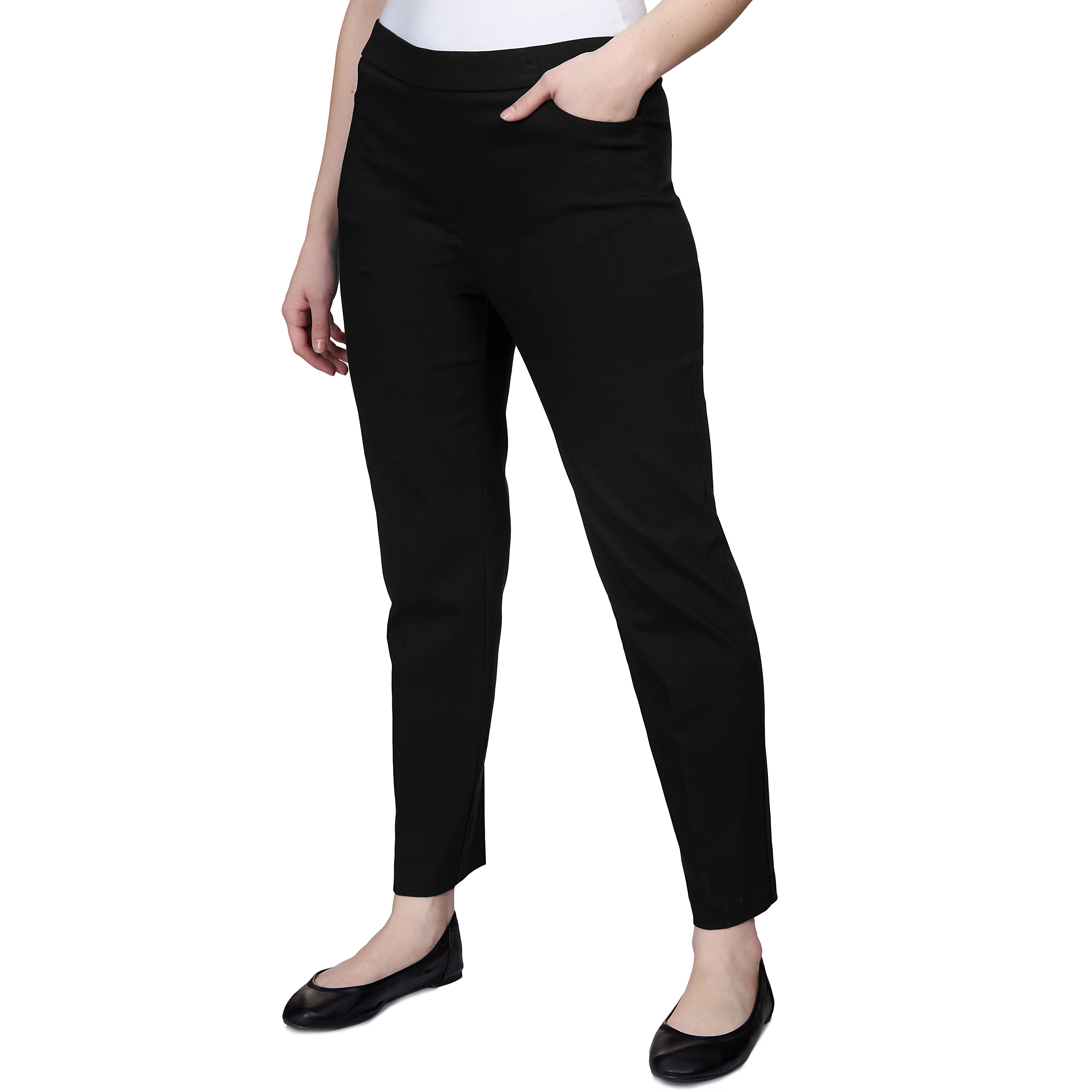 Alfred Dunner Classic Allure Fit Proportioned Pant with Elastic Comfort Waistband Average Length - Image 3