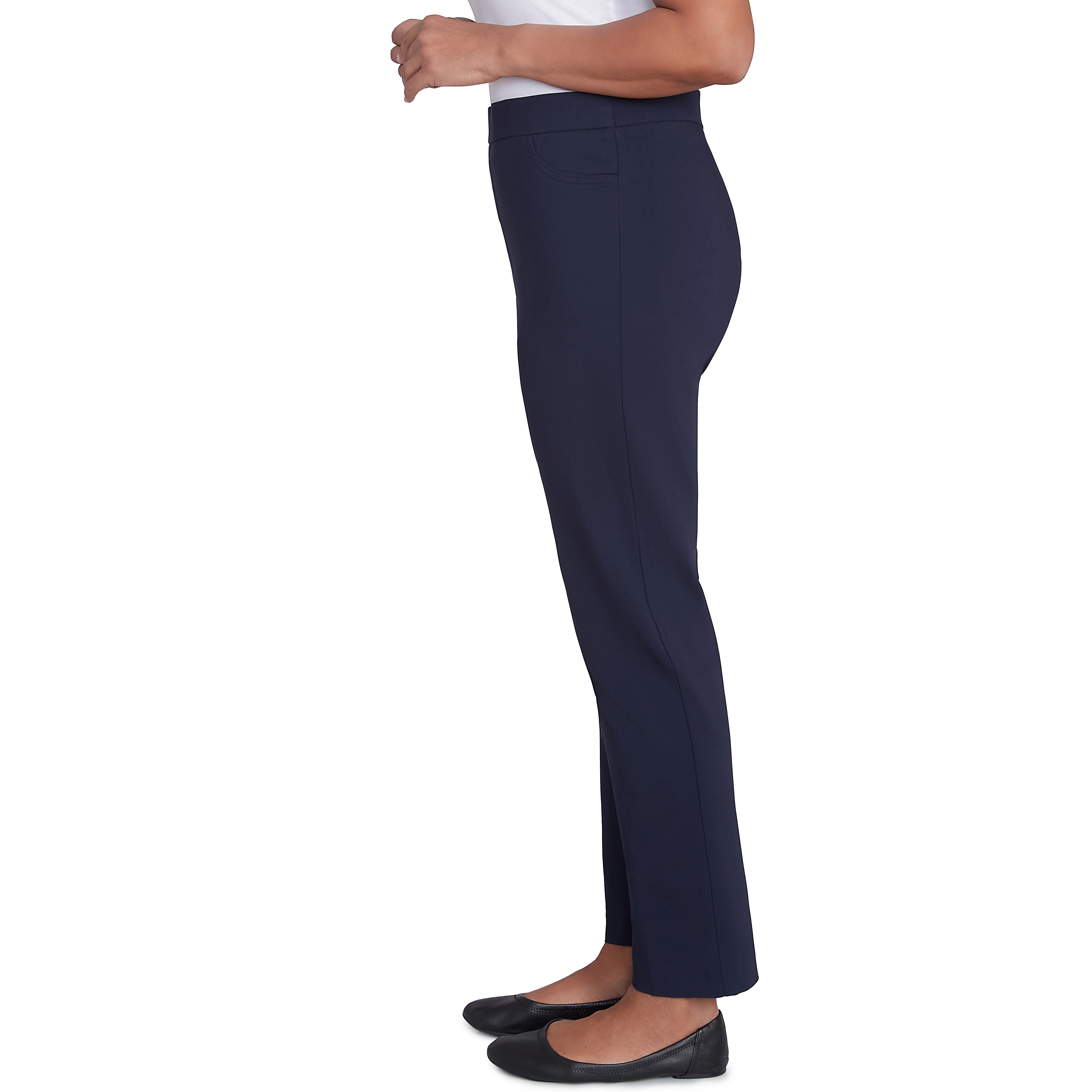 Alfred Dunner Classic Allure Fit Proportioned Pant with Elastic Comfort Waistband Short Length - Image 22