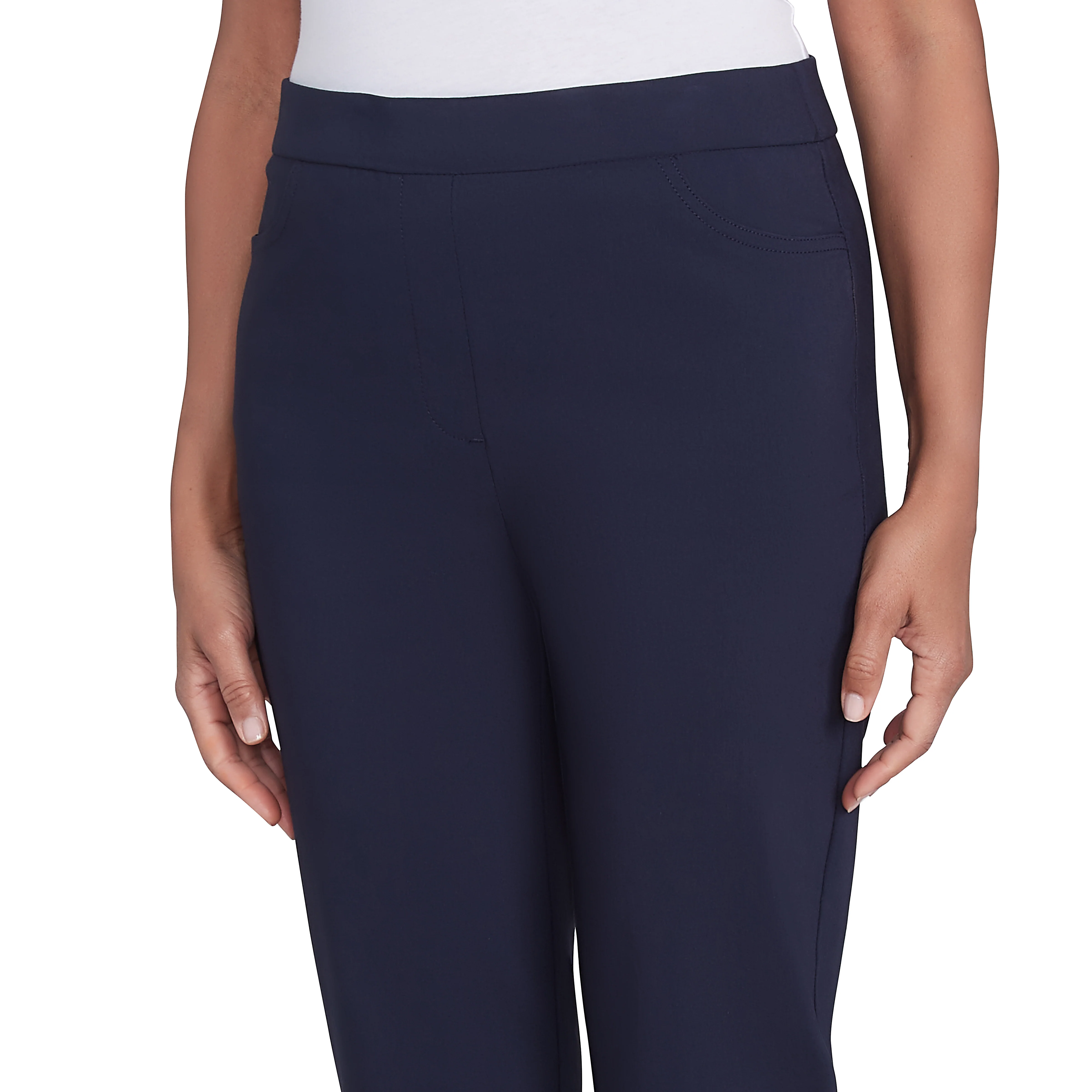 Alfred Dunner Classic Allure Fit Proportioned Pant with Elastic Comfort Waistband Short Length - Image 23