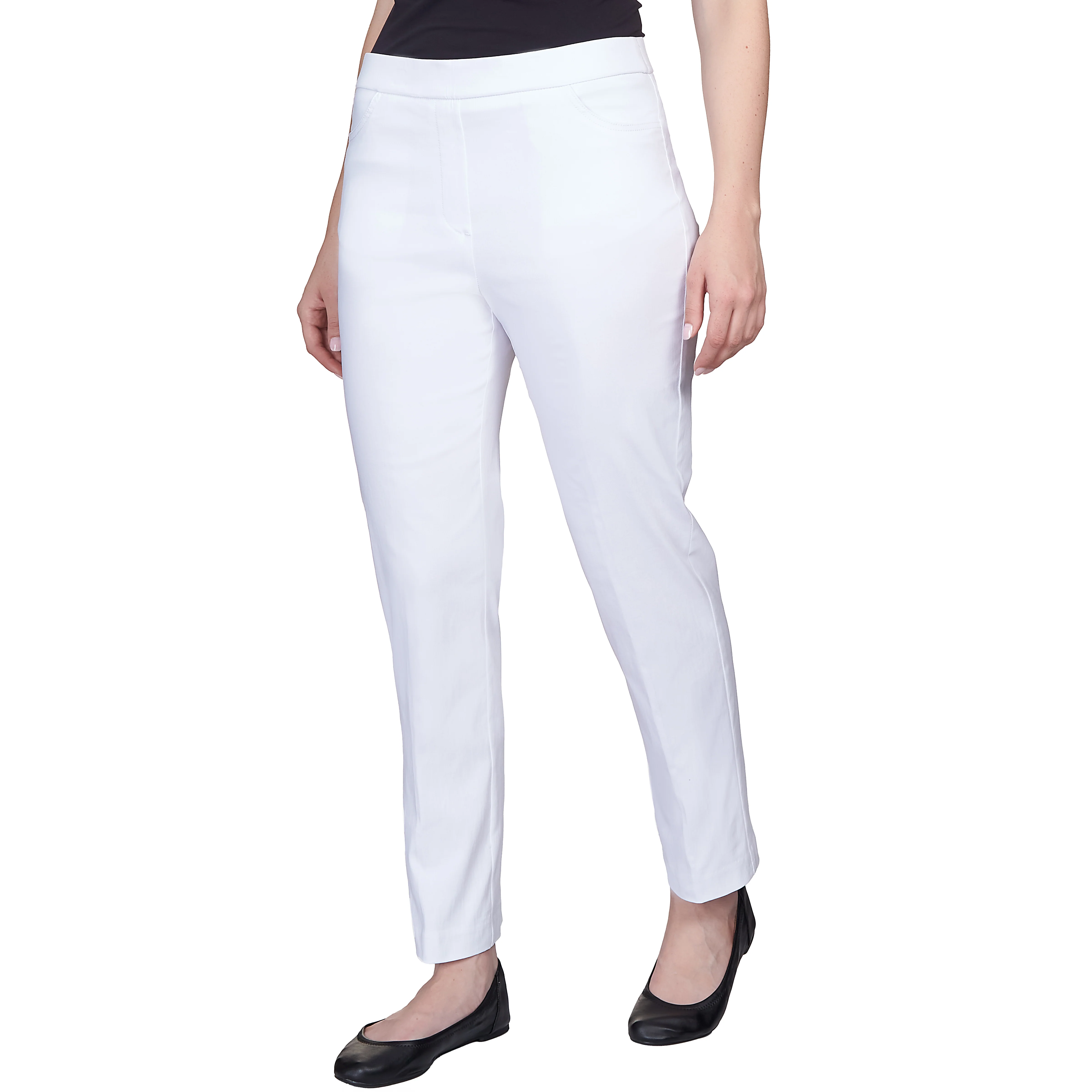 Alfred Dunner Classic Allure Fit Proportioned Pant with Elastic Comfort Waistband Short Length - Image 27