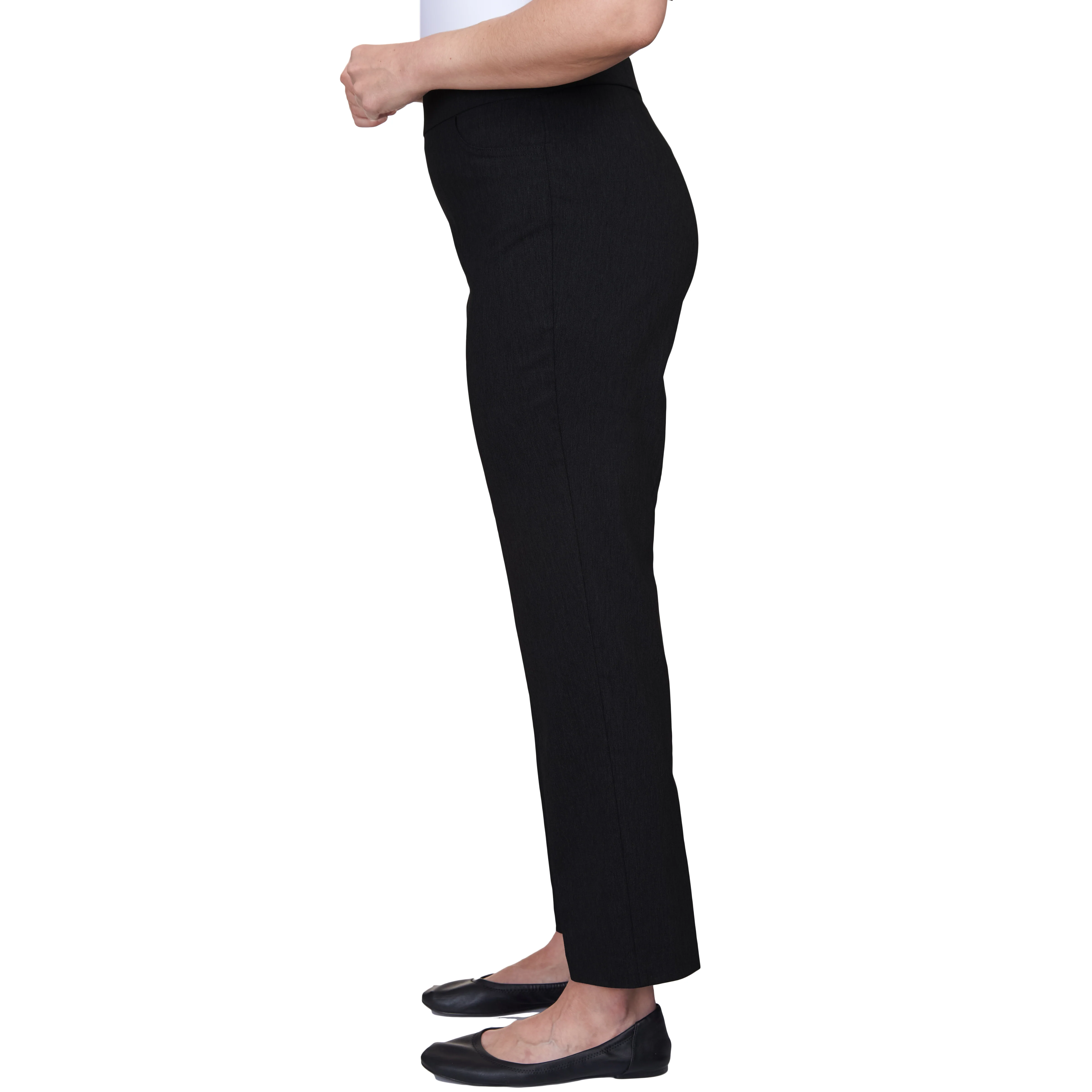 Alfred Dunner Classic Allure Fit Proportioned Pant with Elastic Comfort Waistband Short Length - Image 4