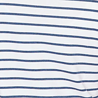 Alfred Dunner Floral Embroidered Stripe Top with Necklace- Petite - Image 6