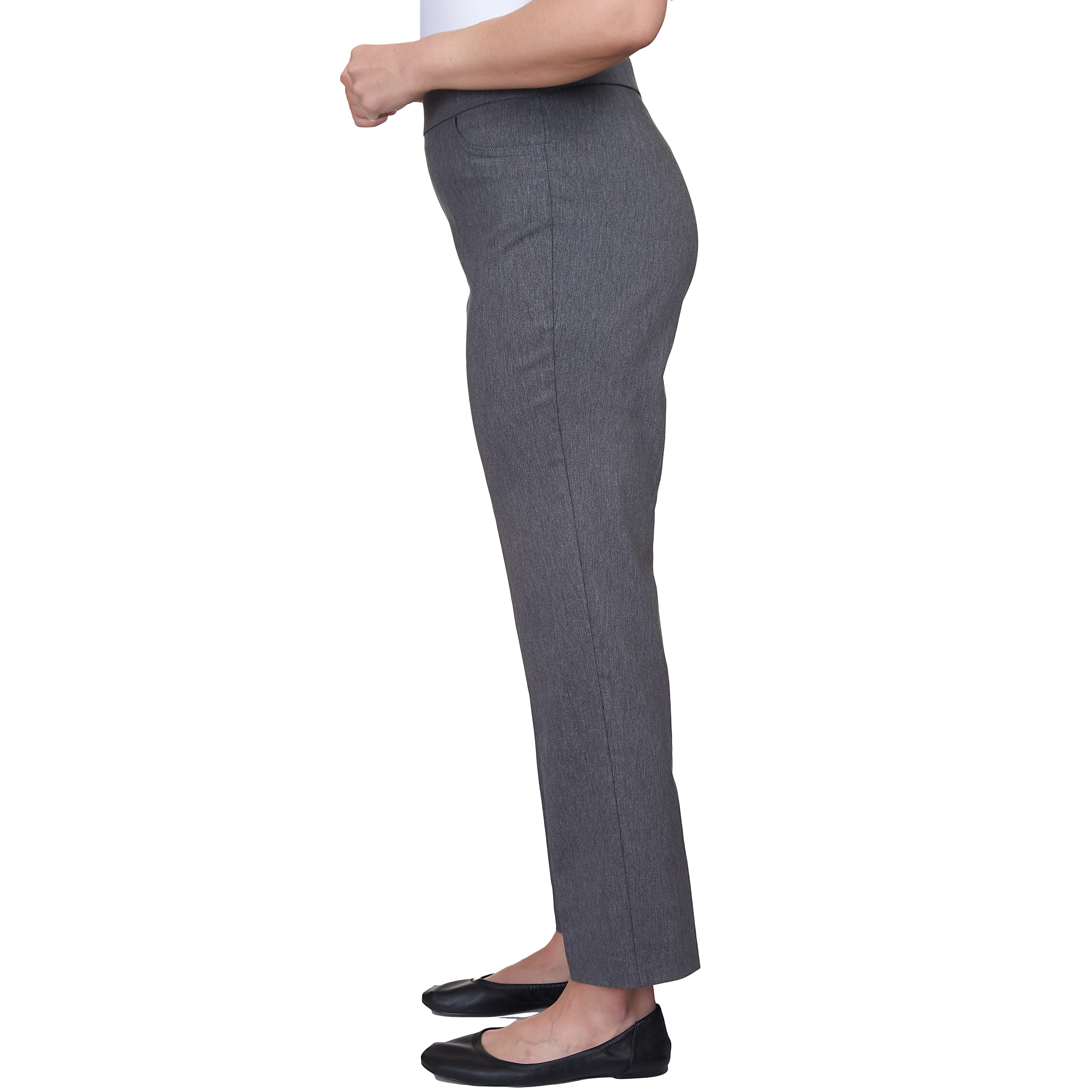 Alfred Dunner Petite Classic Allure Fit Proportioned Pant with Elastic Comfort Waistband Average Length - Image 15