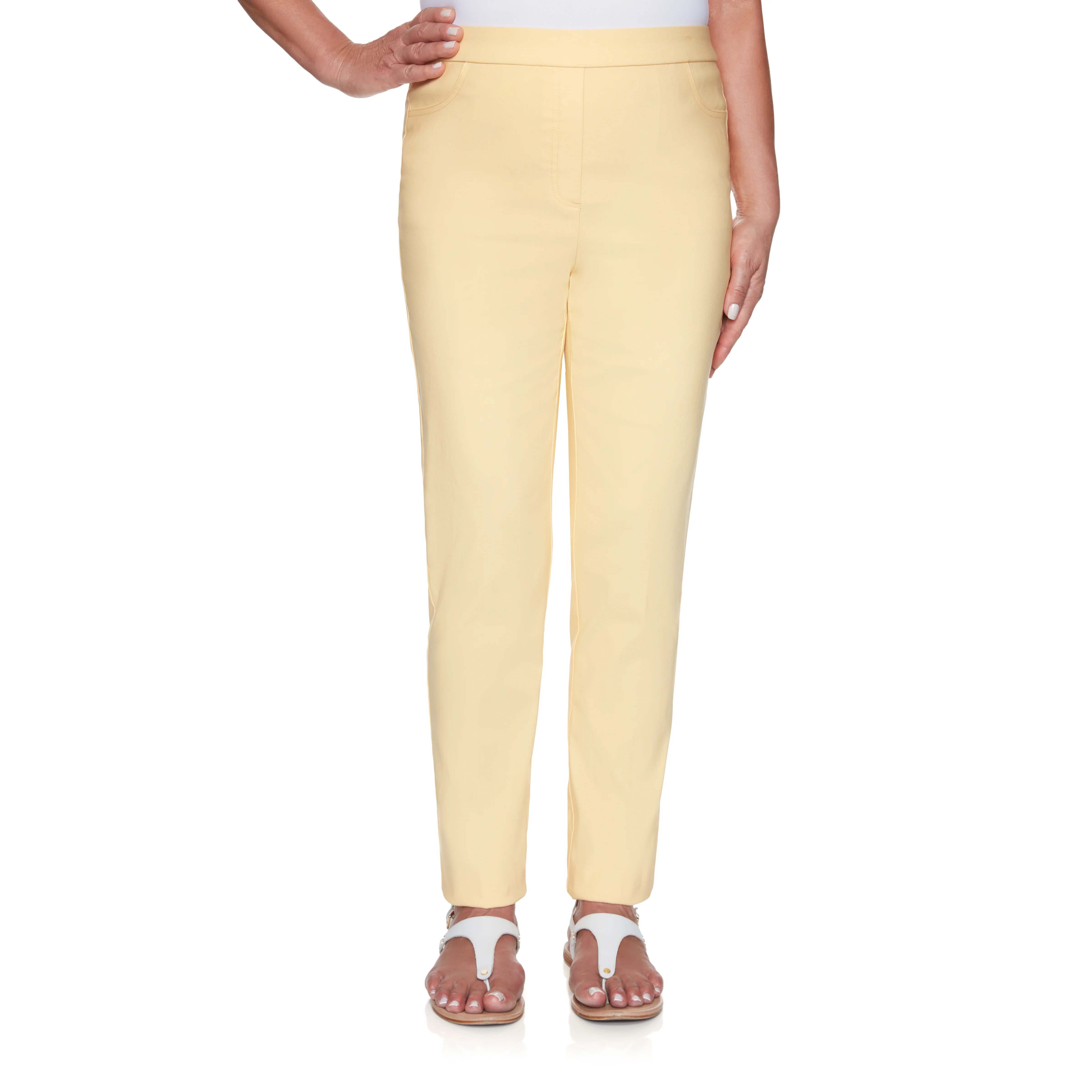 Alfred Dunner Petite Classic Allure Fit Proportioned Pant with Elastic Comfort Waistband Average Length - Image 23