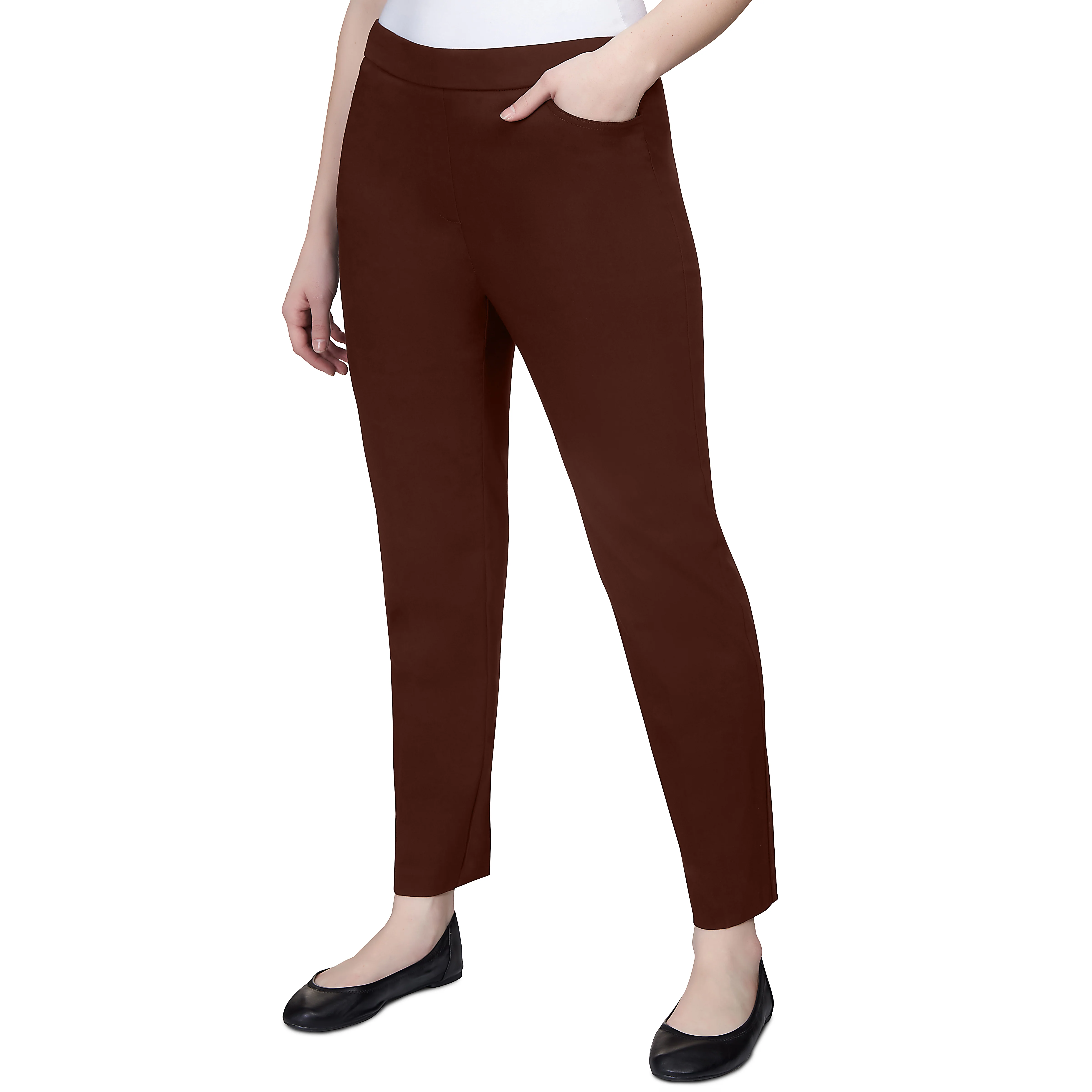 Alfred Dunner Petite Classic Allure Fit Proportioned Pant with Elastic Comfort Waistband Short Length - Image 10