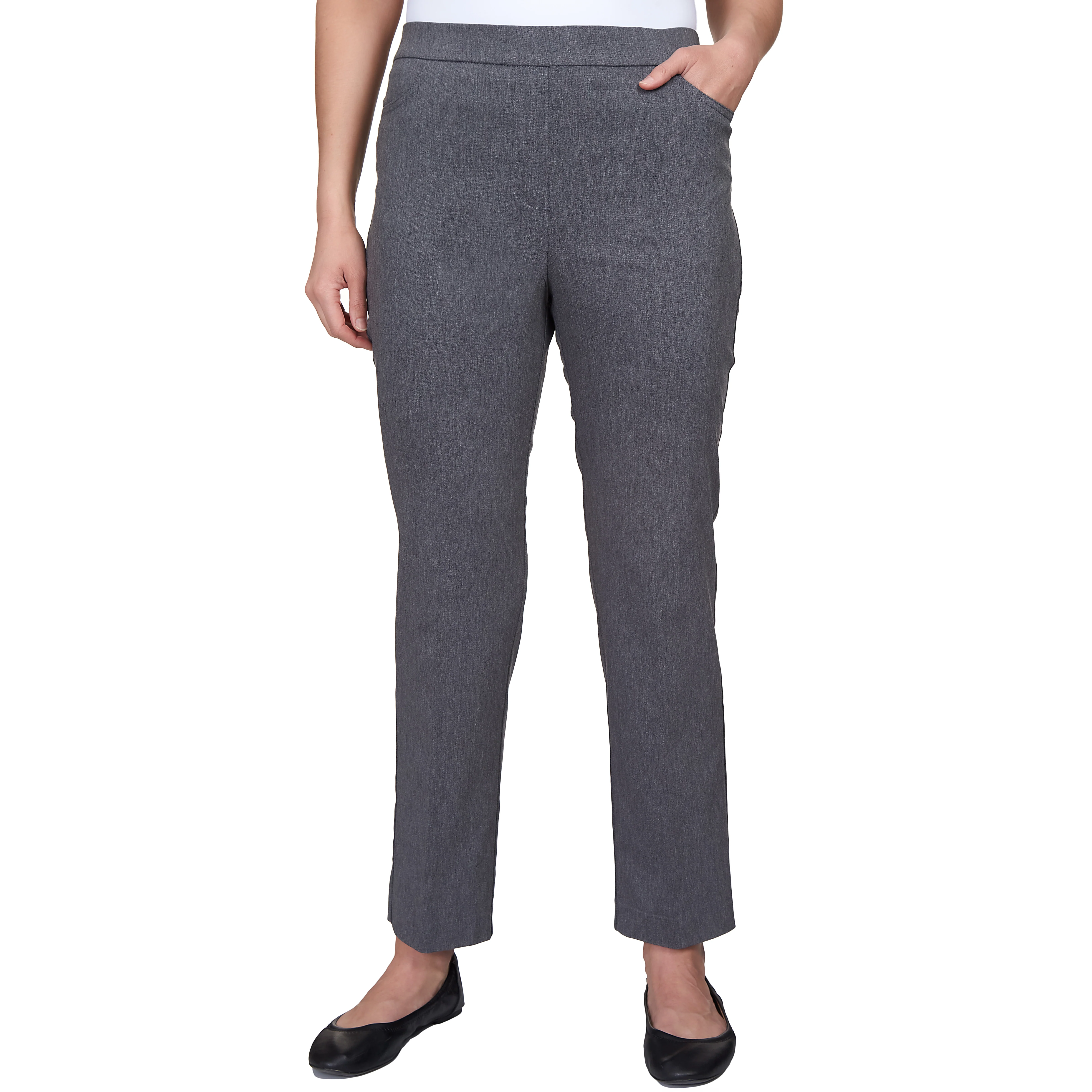 Alfred Dunner Petite Classic Allure Fit Proportioned Pant with Elastic Comfort Waistband Short Length - Image 12