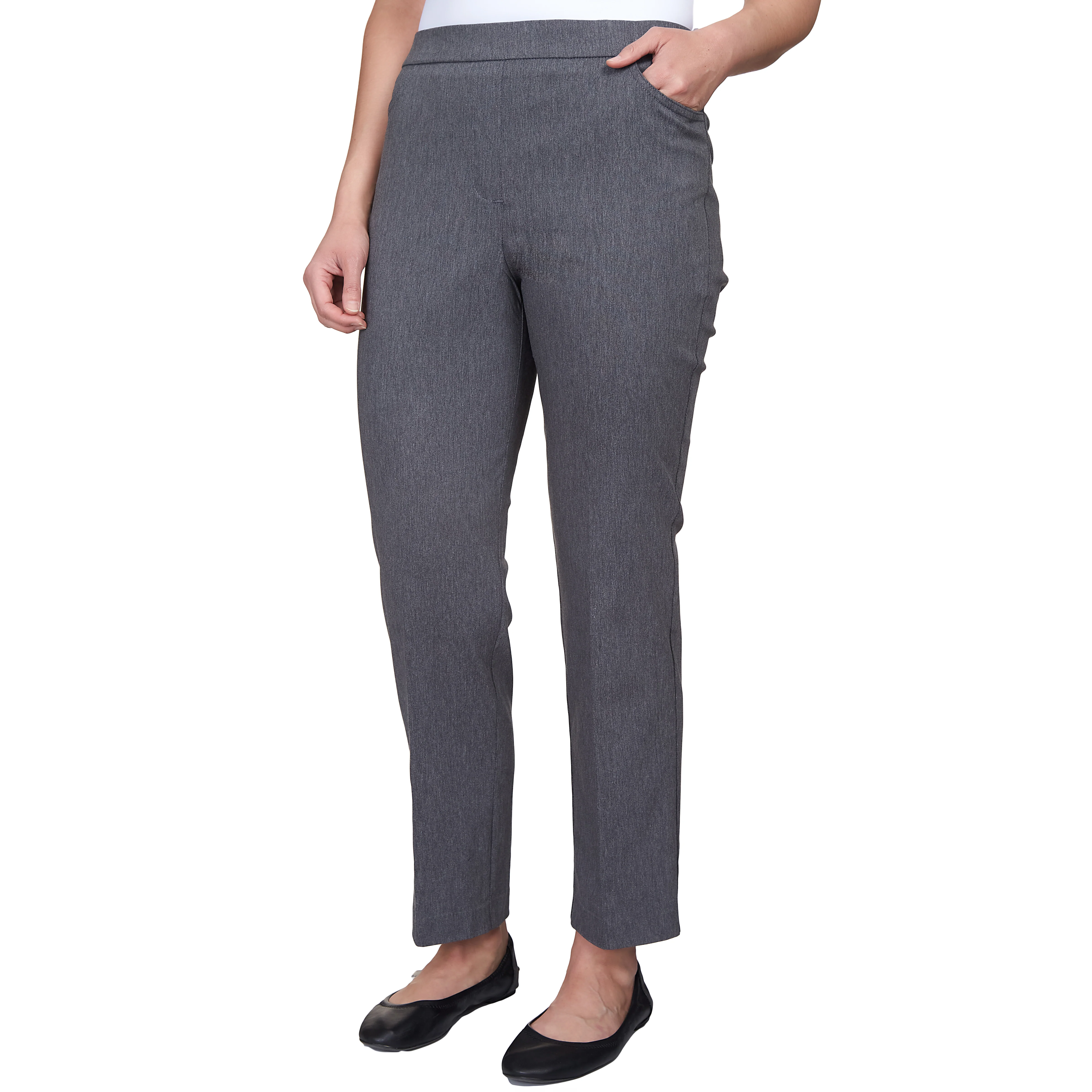 Alfred Dunner Petite Classic Allure Fit Proportioned Pant with Elastic Comfort Waistband Short Length - Image 14