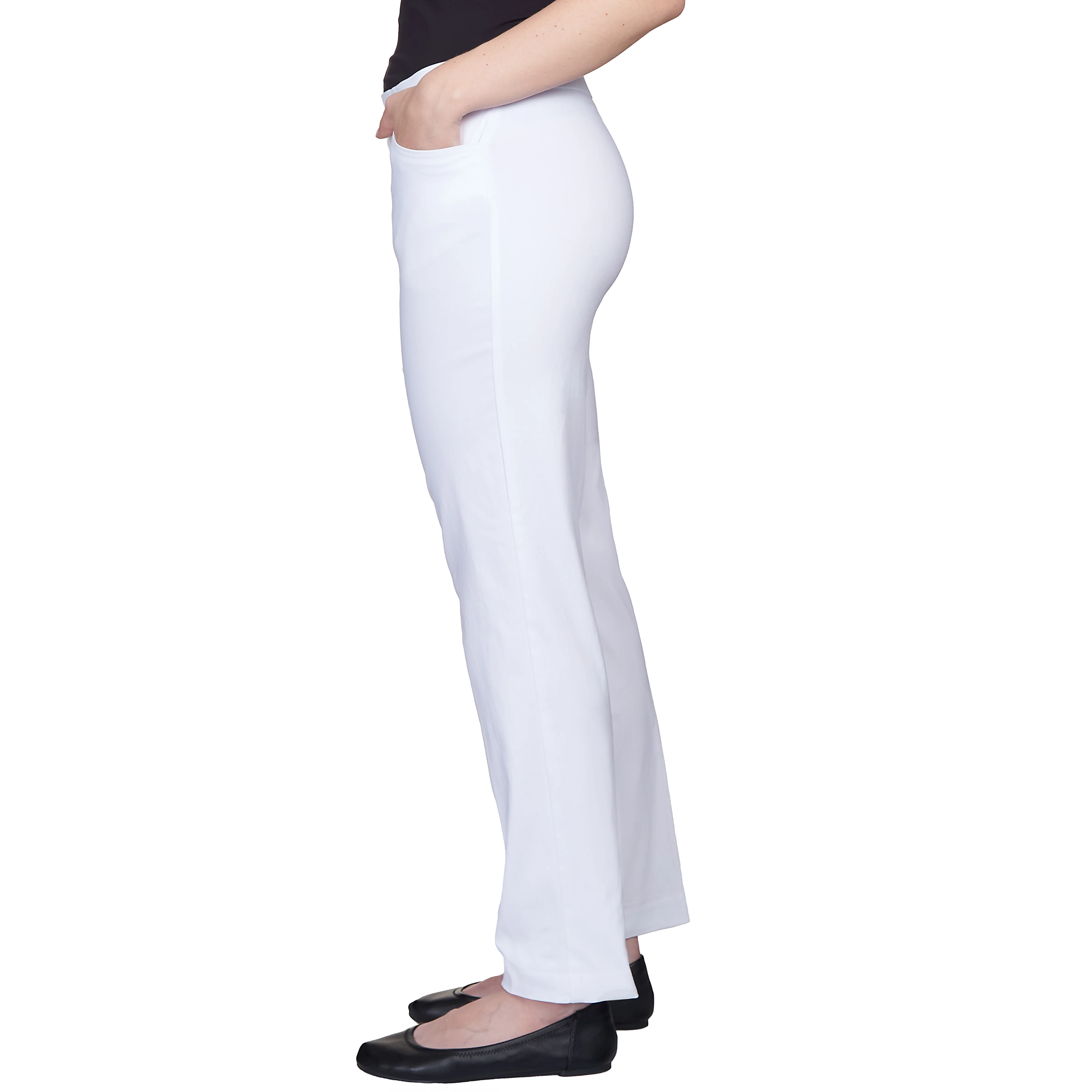 Alfred Dunner Petite Classic Allure Fit Proportioned Pant with Elastic Comfort Waistband Short Length - Image 26
