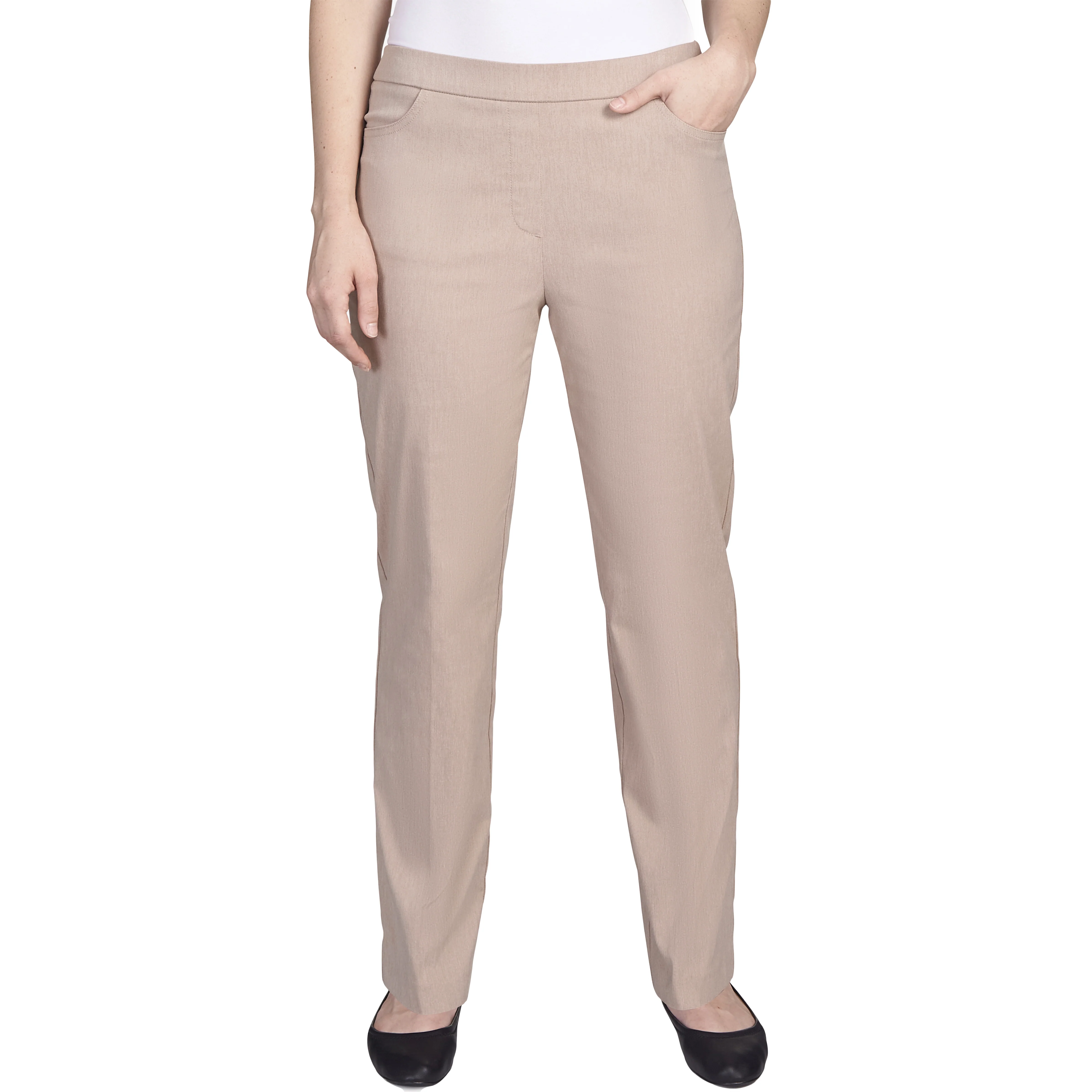 Alfred Dunner Petite Classic Allure Fit Proportioned Pant with Elastic Comfort Waistband Short Length - Image 29