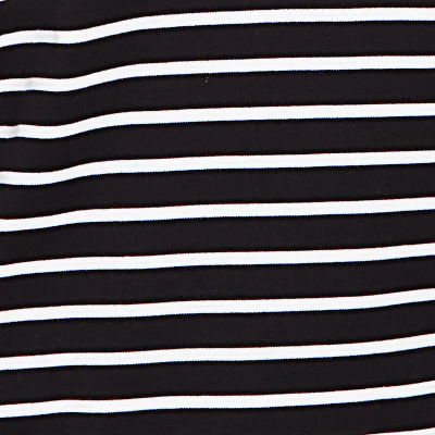 Alfred Dunner Pinstripe Embroidered Sleeve Top with Necklace- Petite - Image 6