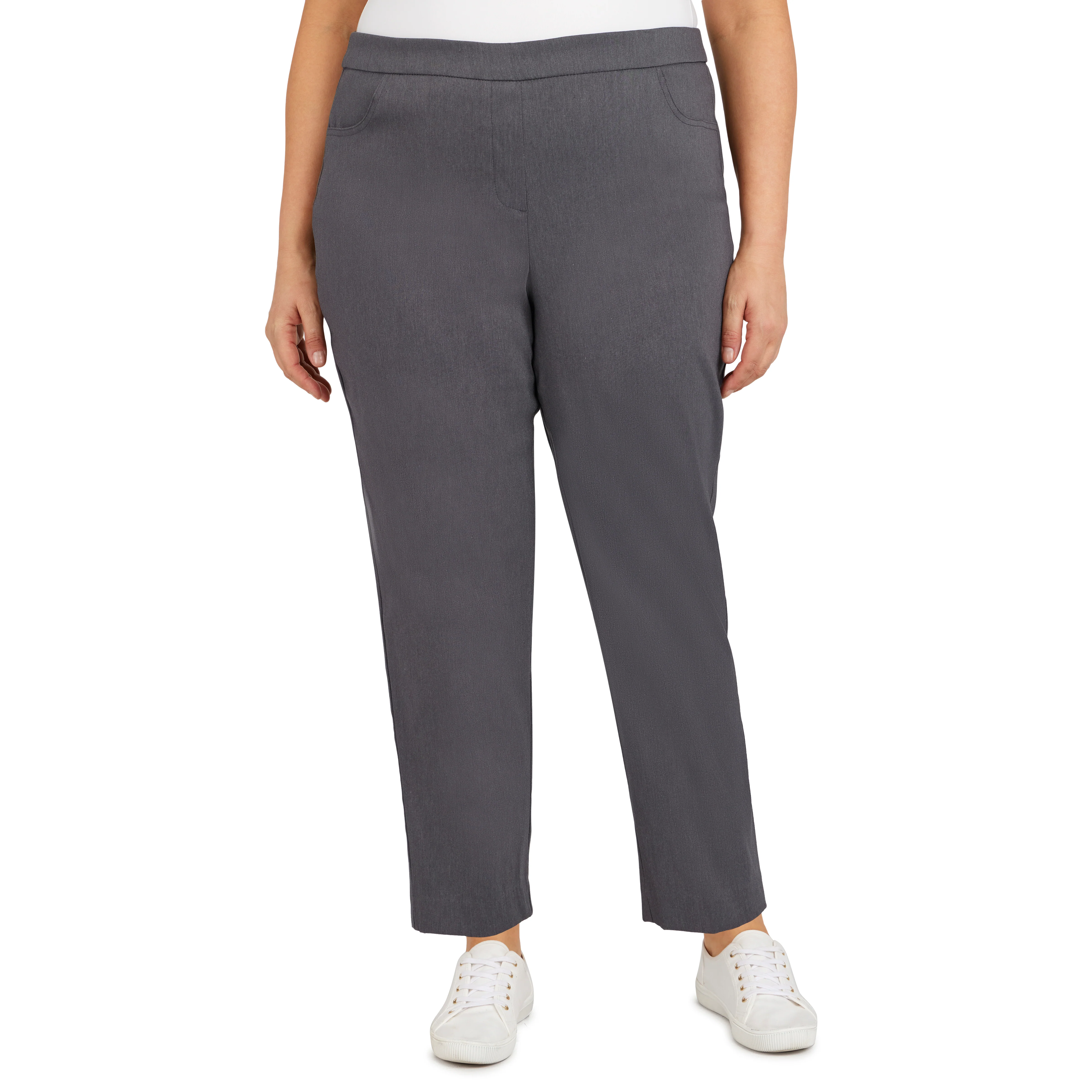 Alfred Dunner Plus Classic Allure Fit Proportioned Pant with Elastic Comfort Waistband Average Length - Image 13
