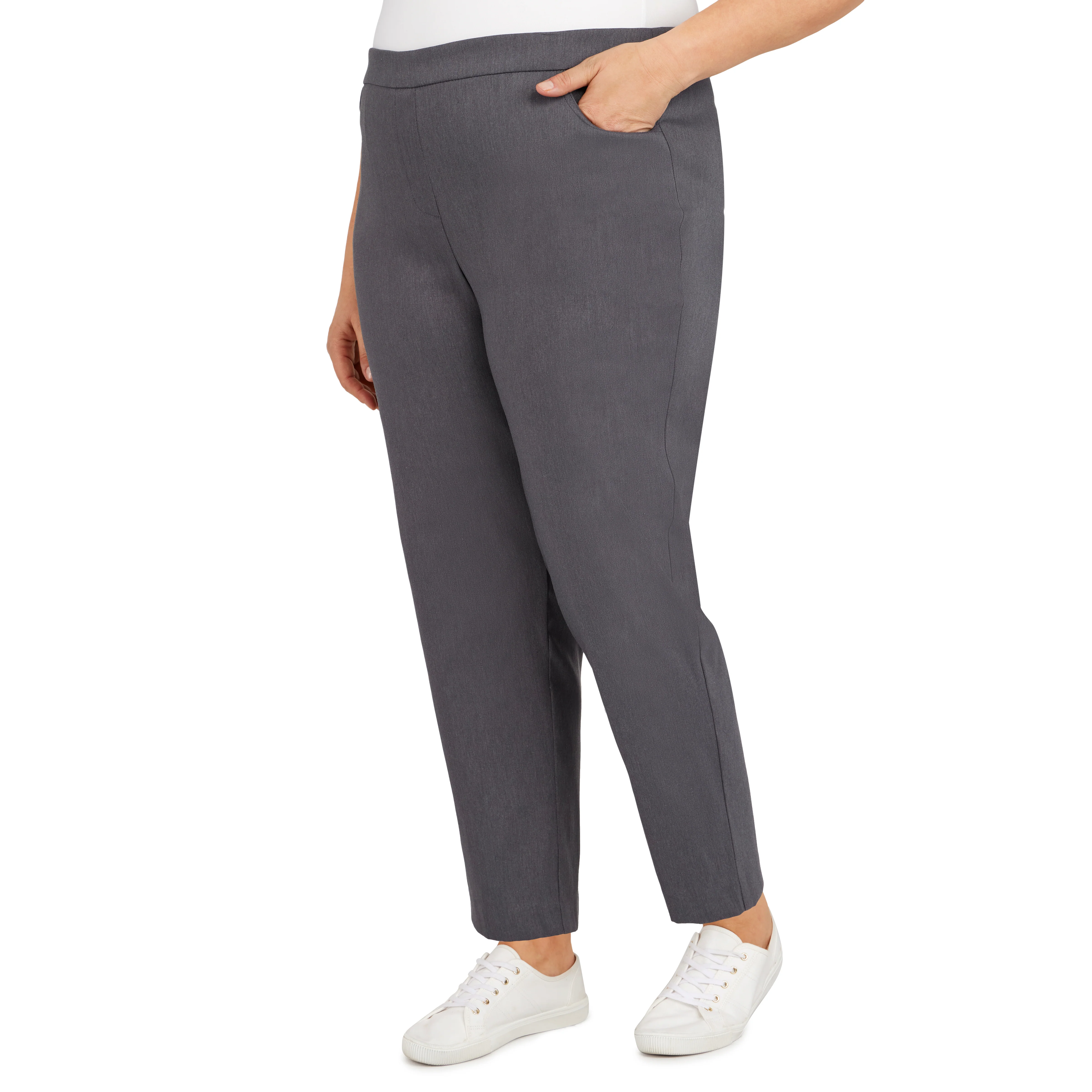 Alfred Dunner Plus Classic Allure Fit Proportioned Pant with Elastic Comfort Waistband Average Length - Image 15