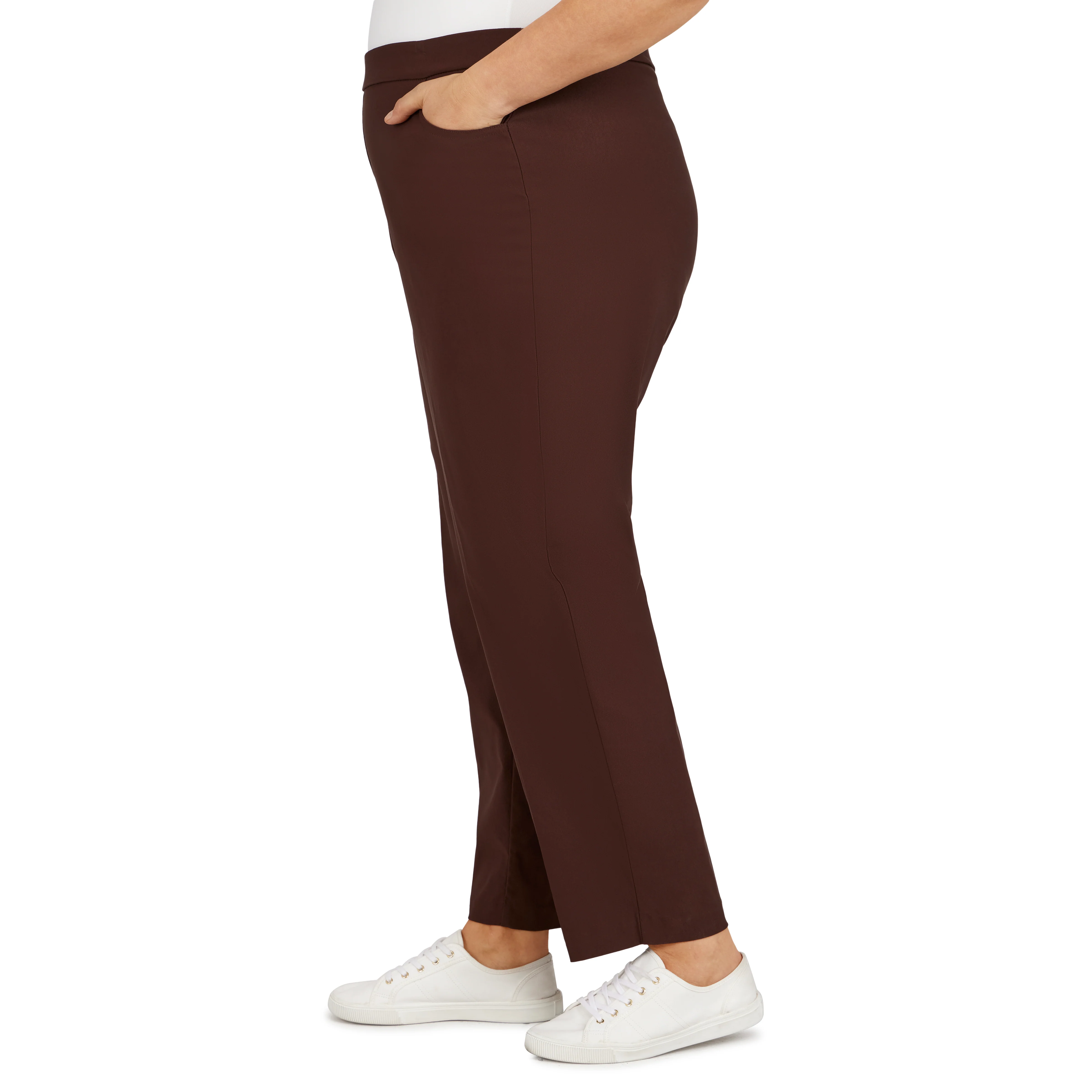 Alfred Dunner Plus Classic Allure Fit Proportioned Pant with Elastic Comfort Waistband Short Length - Image 10