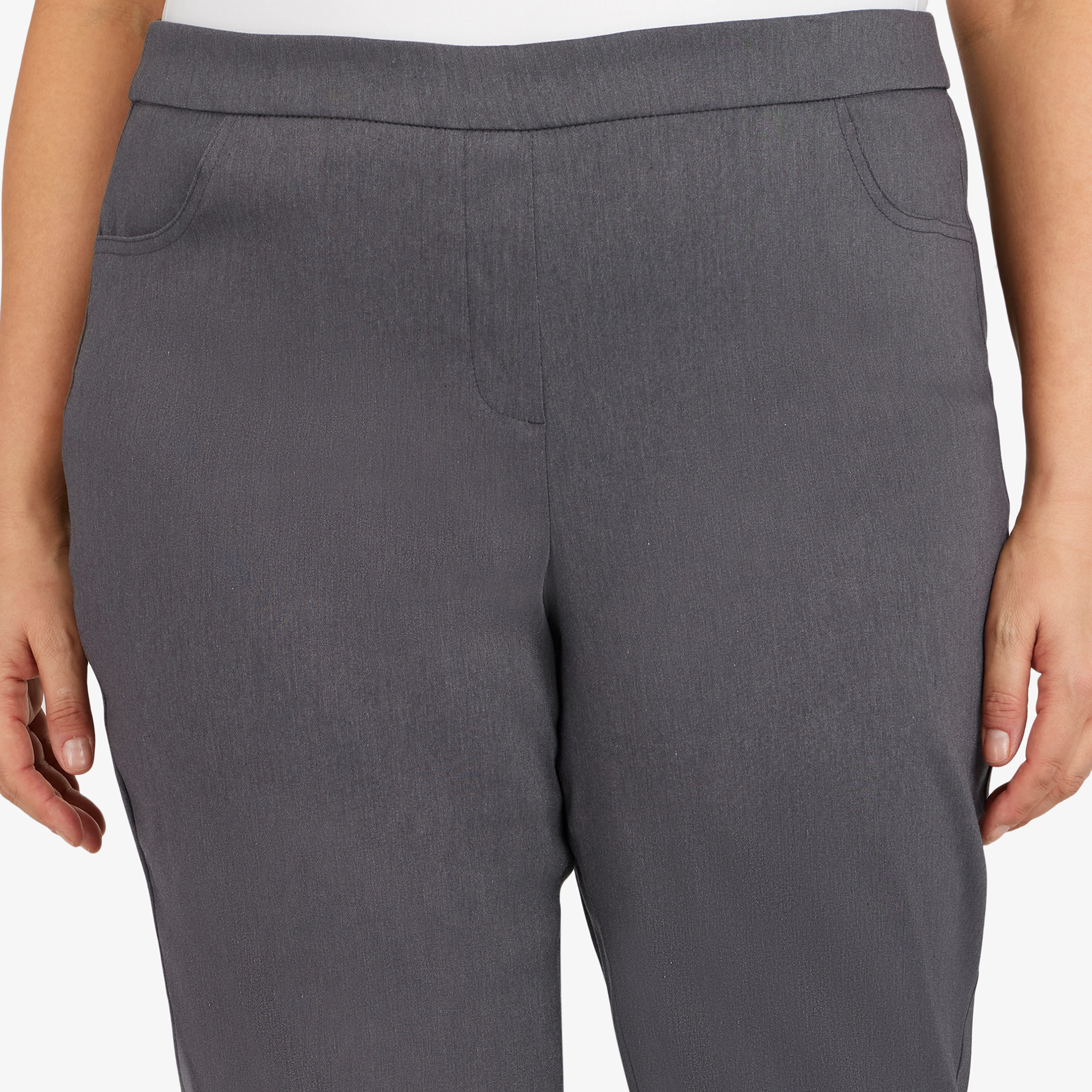 Alfred Dunner Plus Classic Allure Fit Proportioned Pant with Elastic Comfort Waistband Short Length - Image 17