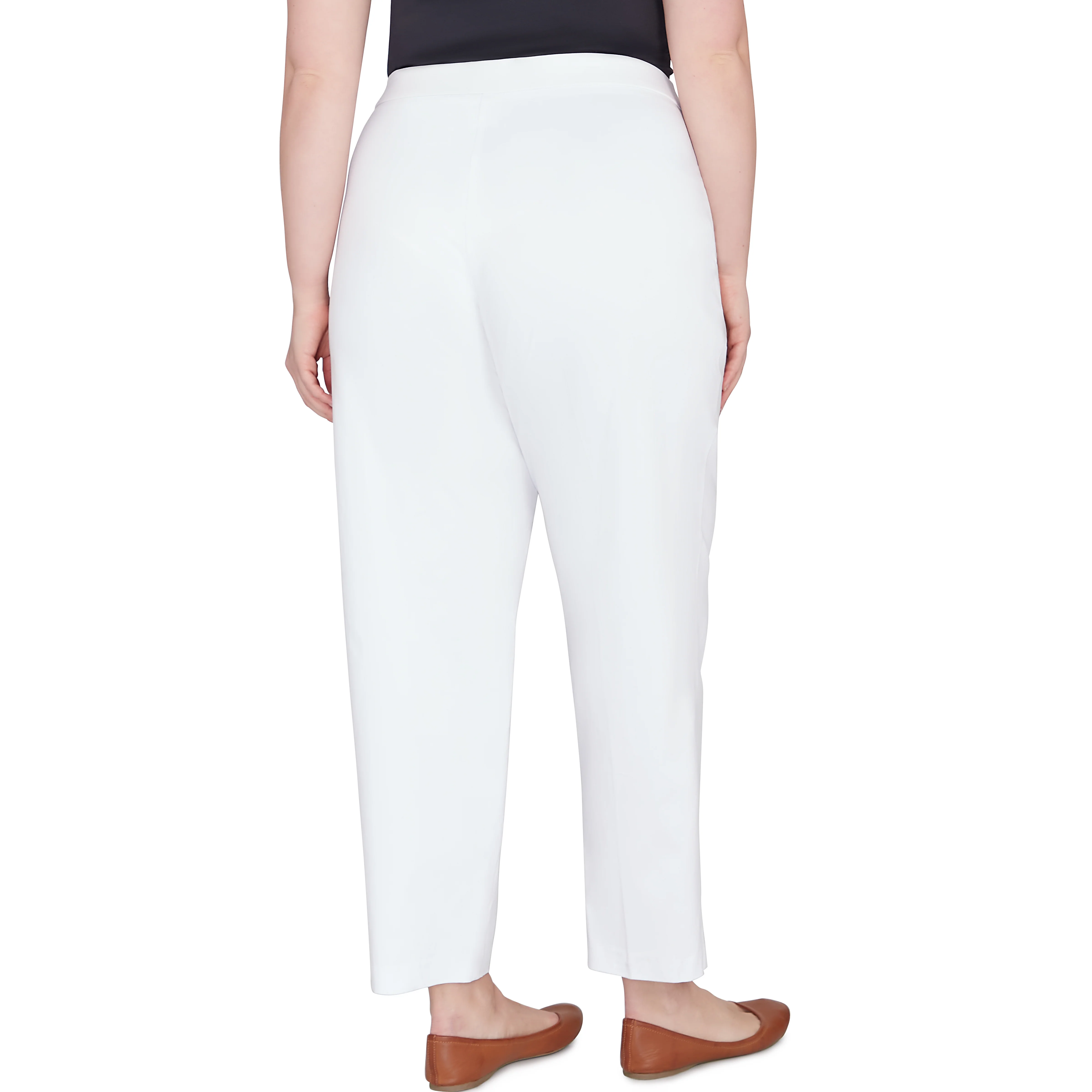 Alfred Dunner Plus Classic Allure Fit Proportioned Pant with Elastic Comfort Waistband Short Length - Image 26