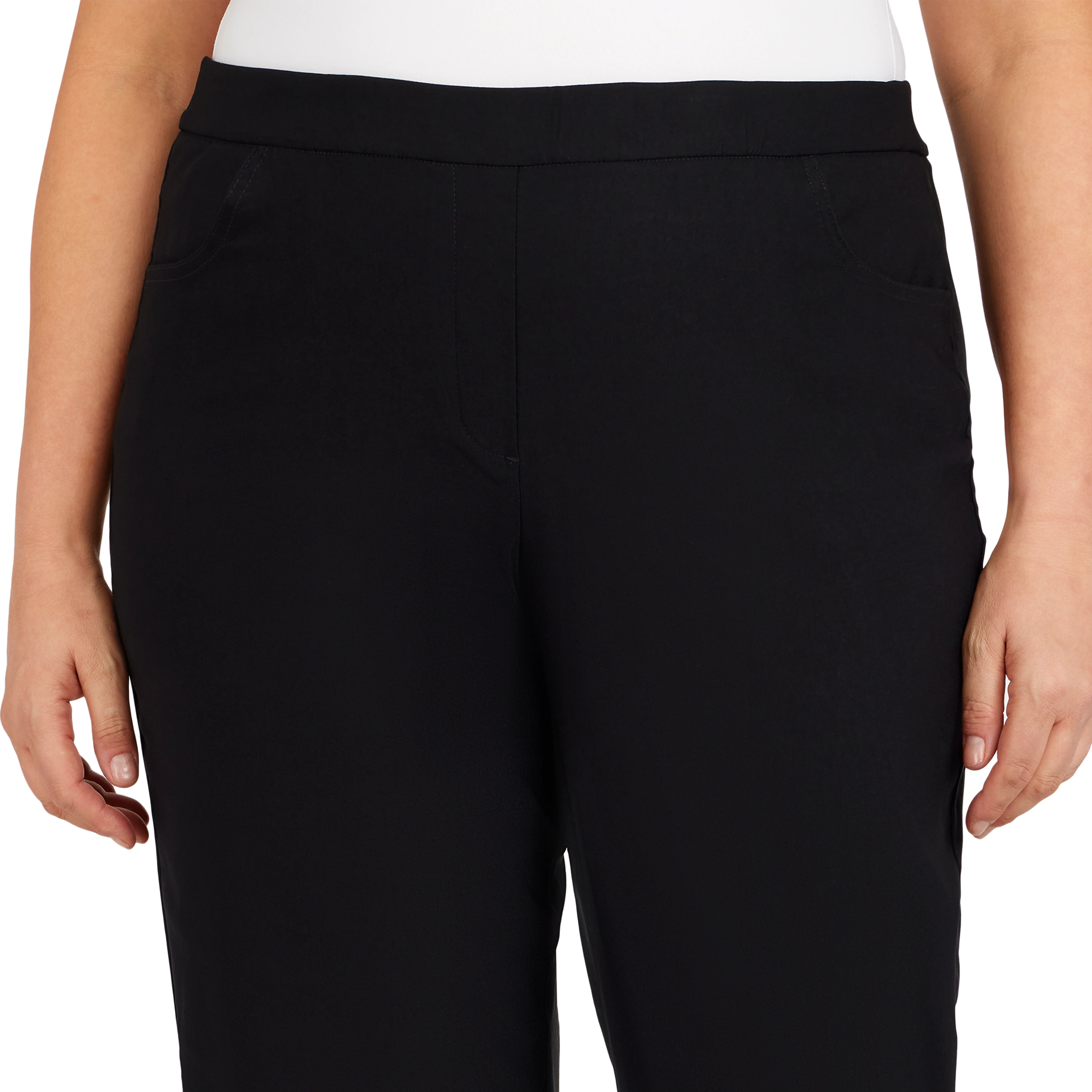 Alfred Dunner Plus Classic Allure Fit Proportioned Pant with Elastic Comfort Waistband Short Length - Image 5
