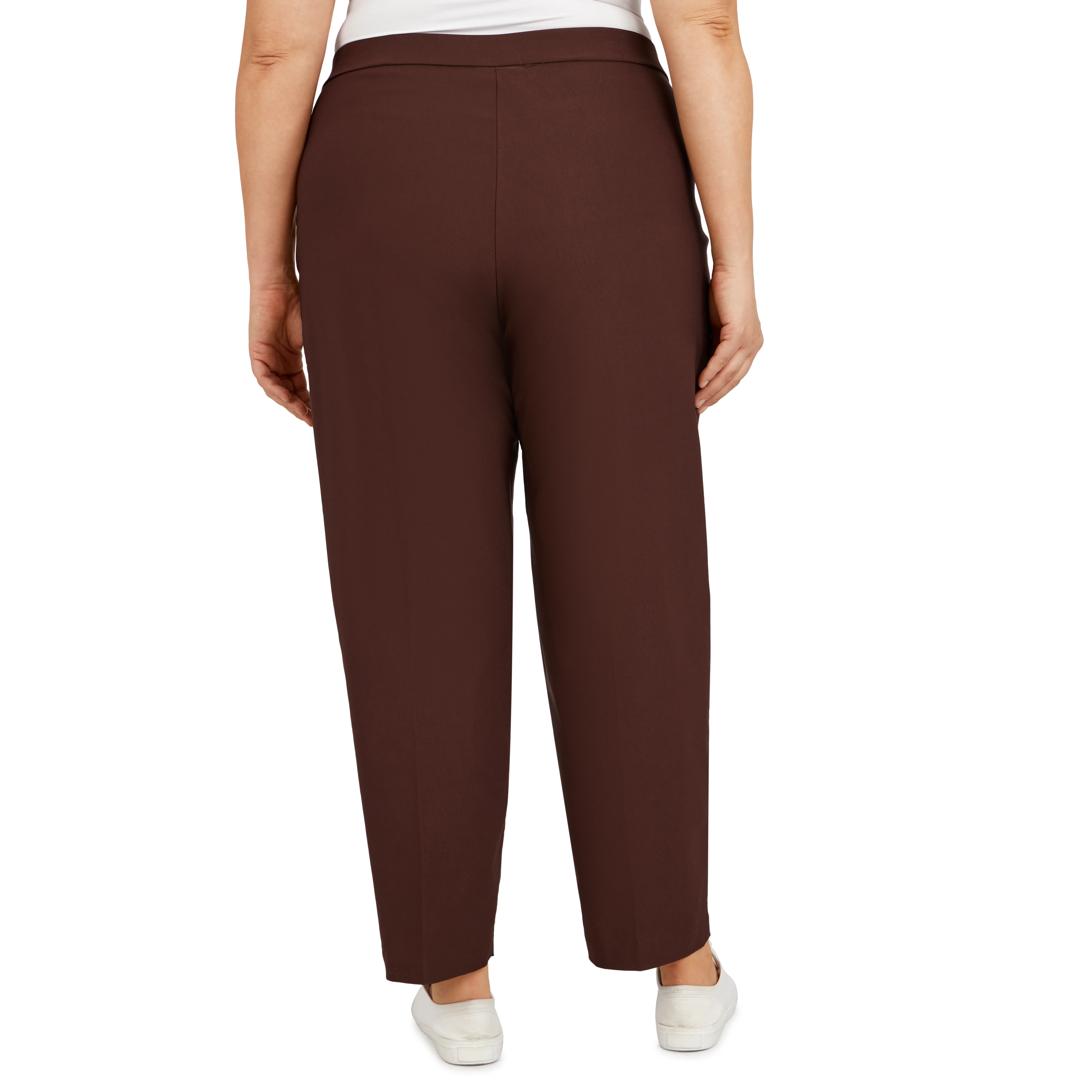 Alfred Dunner Plus Classic Allure Fit Proportioned Pant with Elastic Comfort Waistband Short Length - Image 8