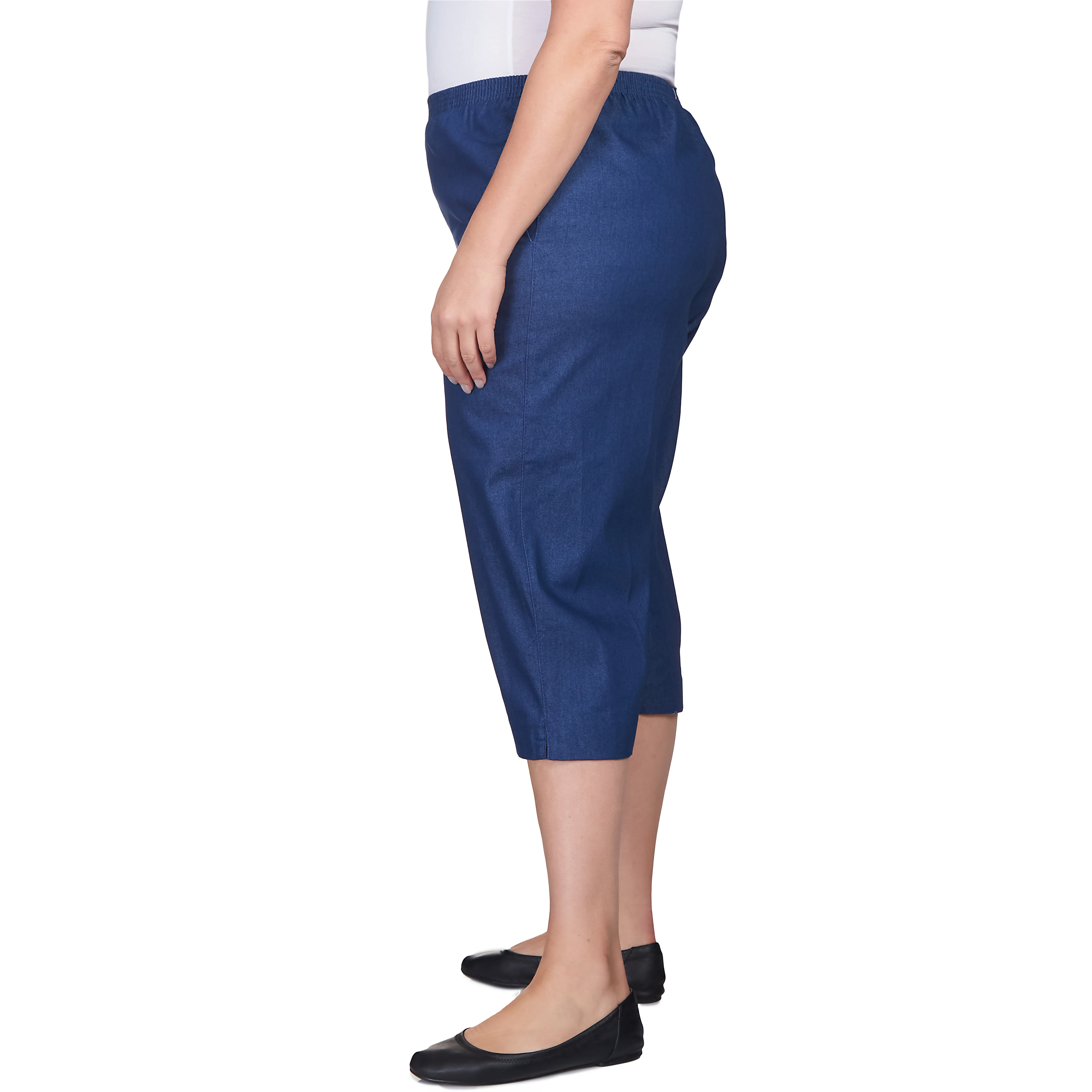 Alfred Dunner Women's Relaxed Fit Denim Capri - Plus - Image 10