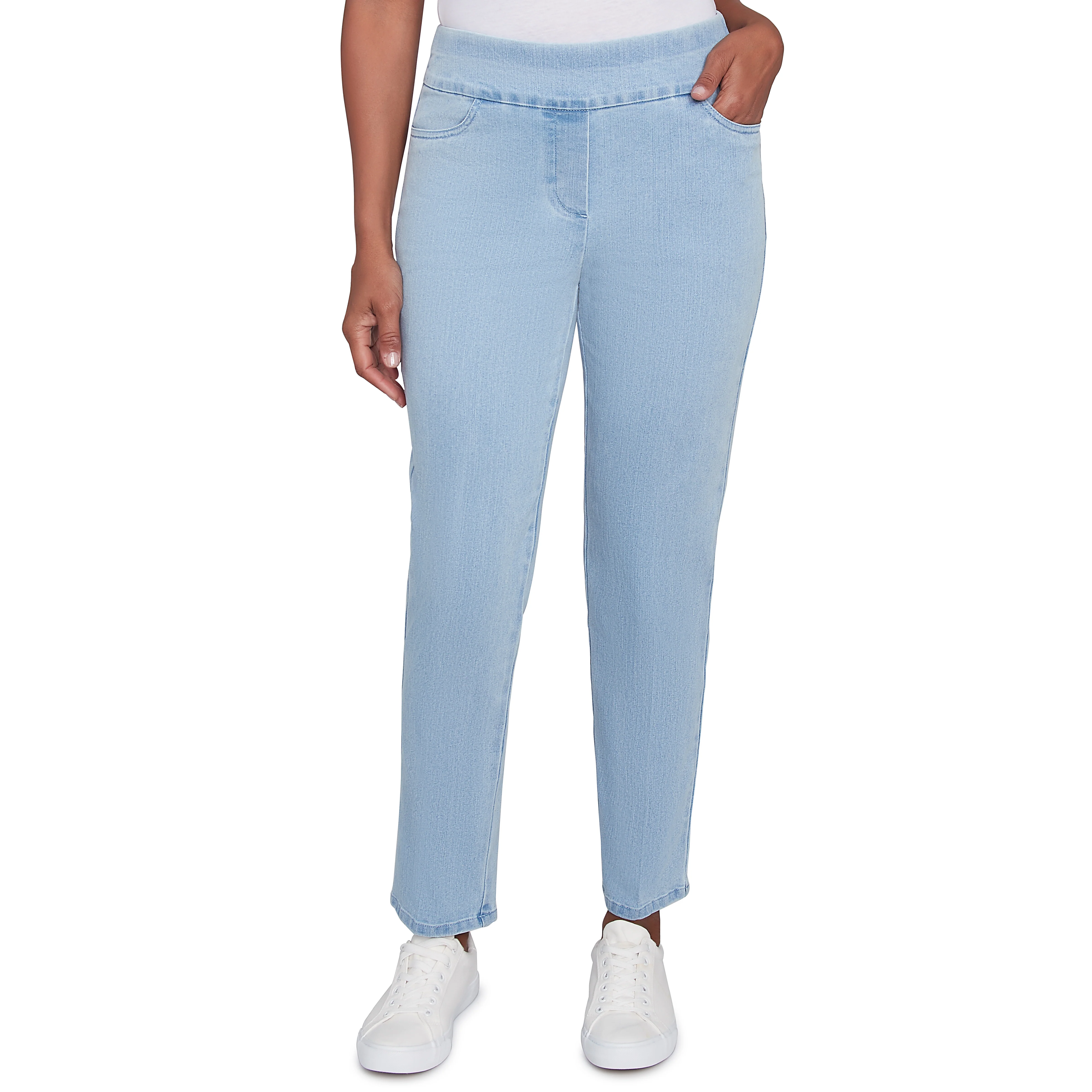 Alfred Dunner Women's Super Stretch Mid- Rise Average Length Pant- Petite - Image 6