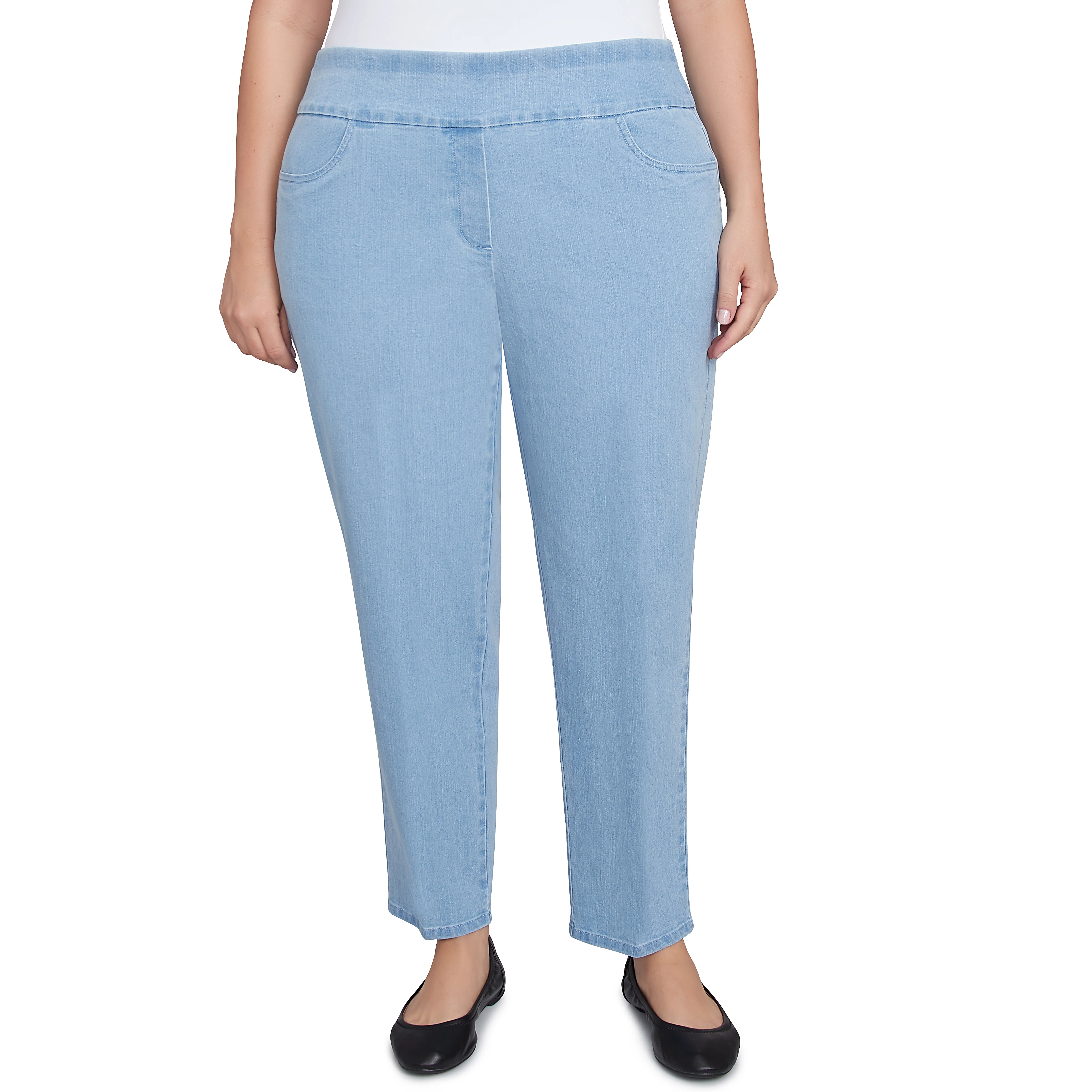 Alfred Dunner Women's Super Stretch Mid- Rise Average Length Pant - Plus - Image 7