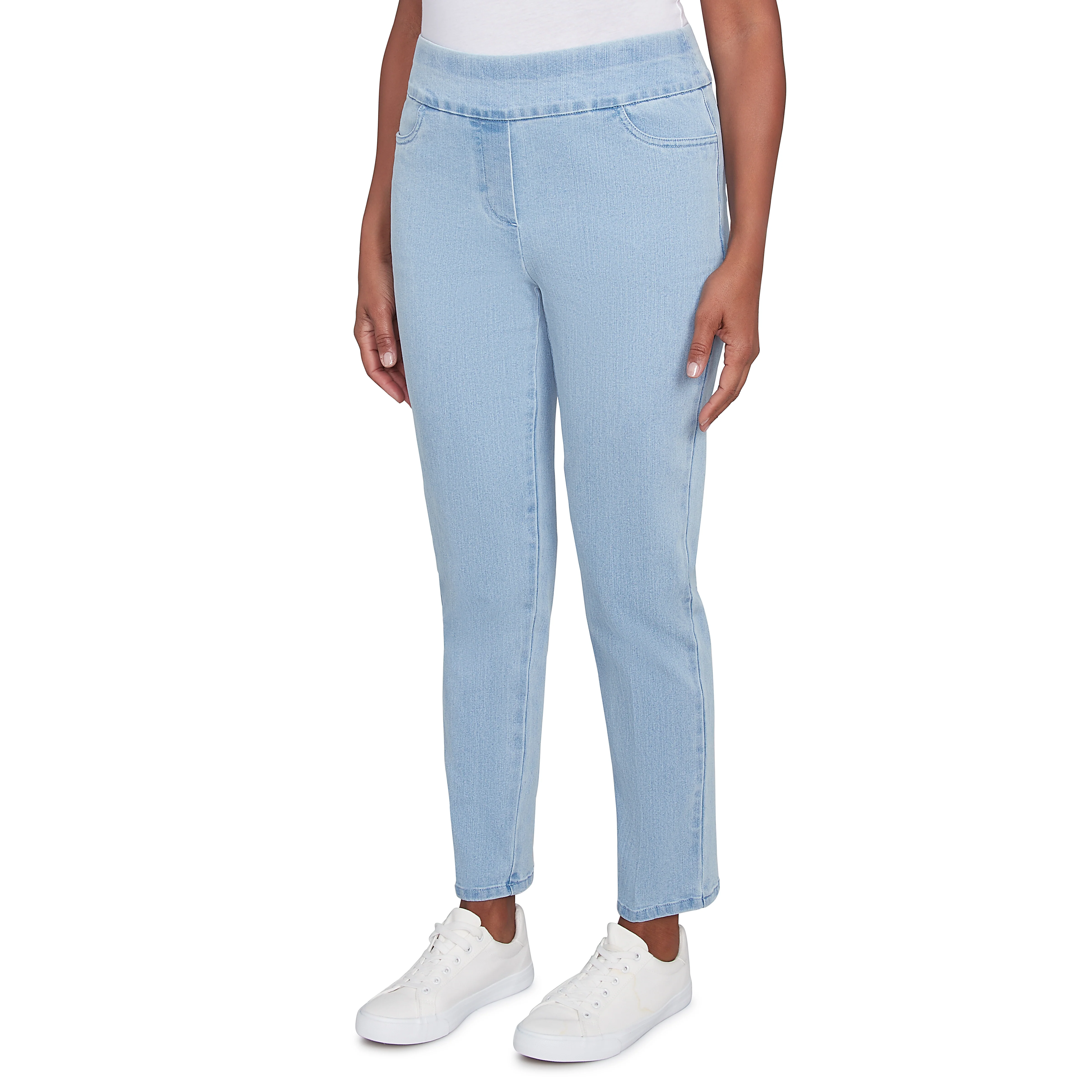 Alfred Dunner Women's Super Stretch Mid- Rise Short Length Pant- Petite - Image 8