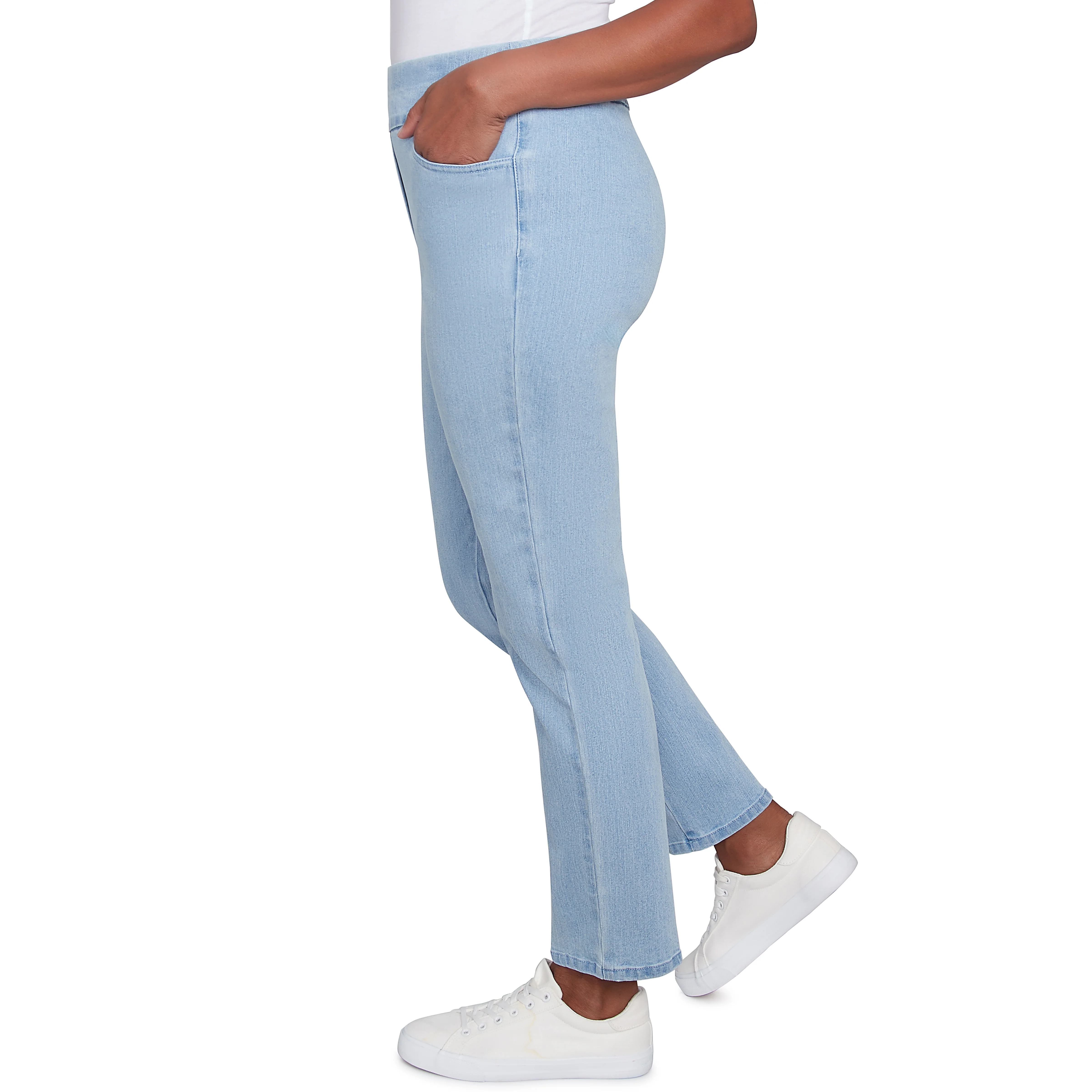Alfred Dunner Women's Super Stretch Mid- Rise Short Length Pant- Petite - Image 9