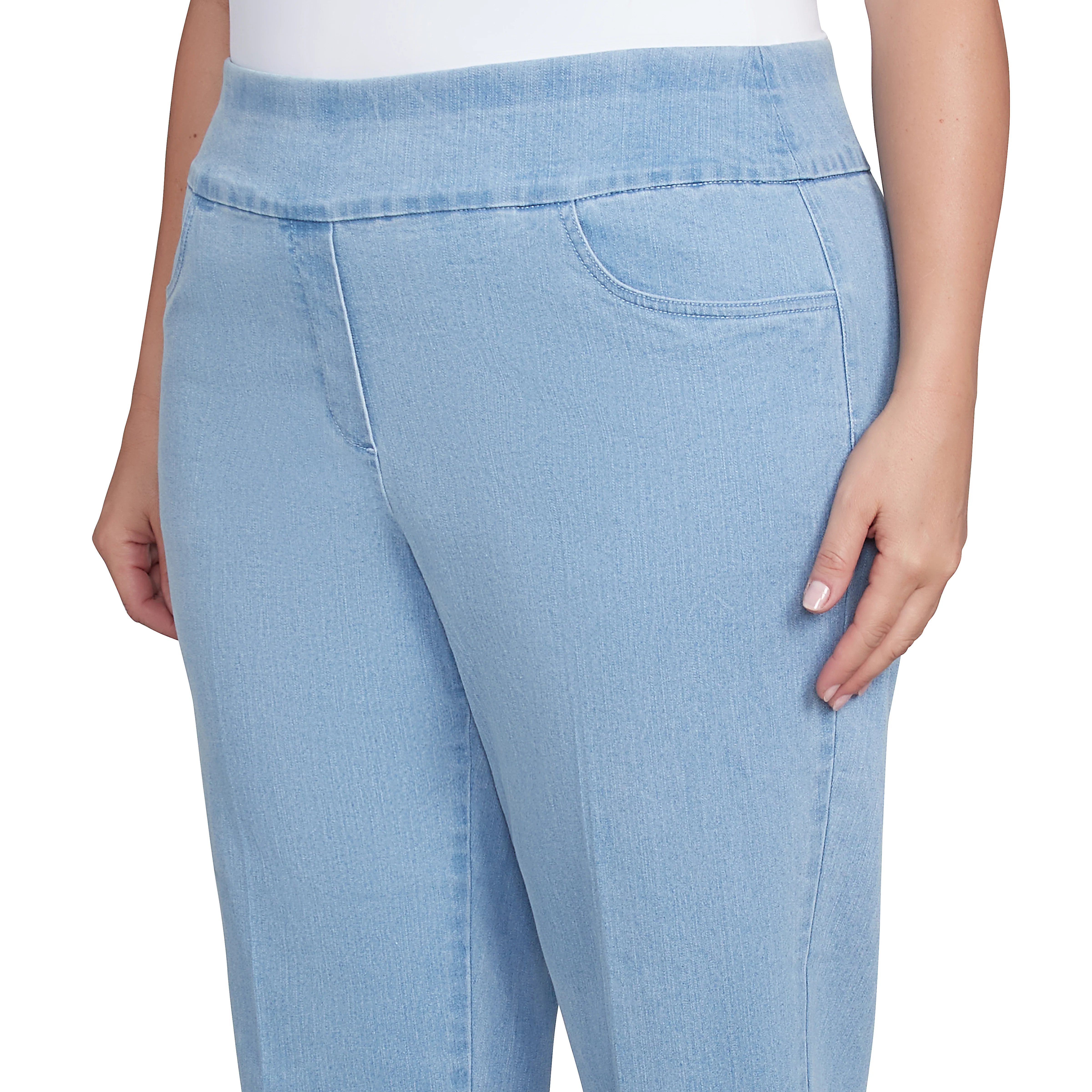 Alfred Dunner Women's Super Stretch Mid- Rise Short Length Pant - Plus - Image 11