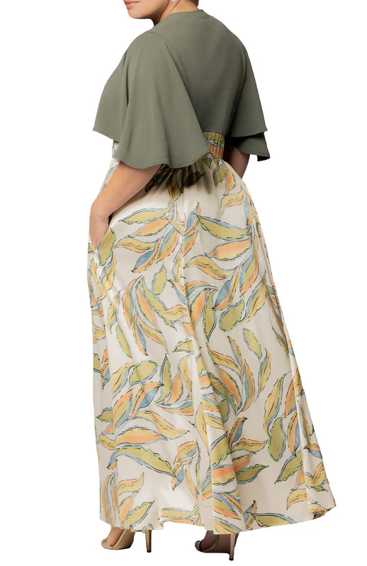 Artful Leaves Avisa A-Line Evening Gown - Plus - Image 2