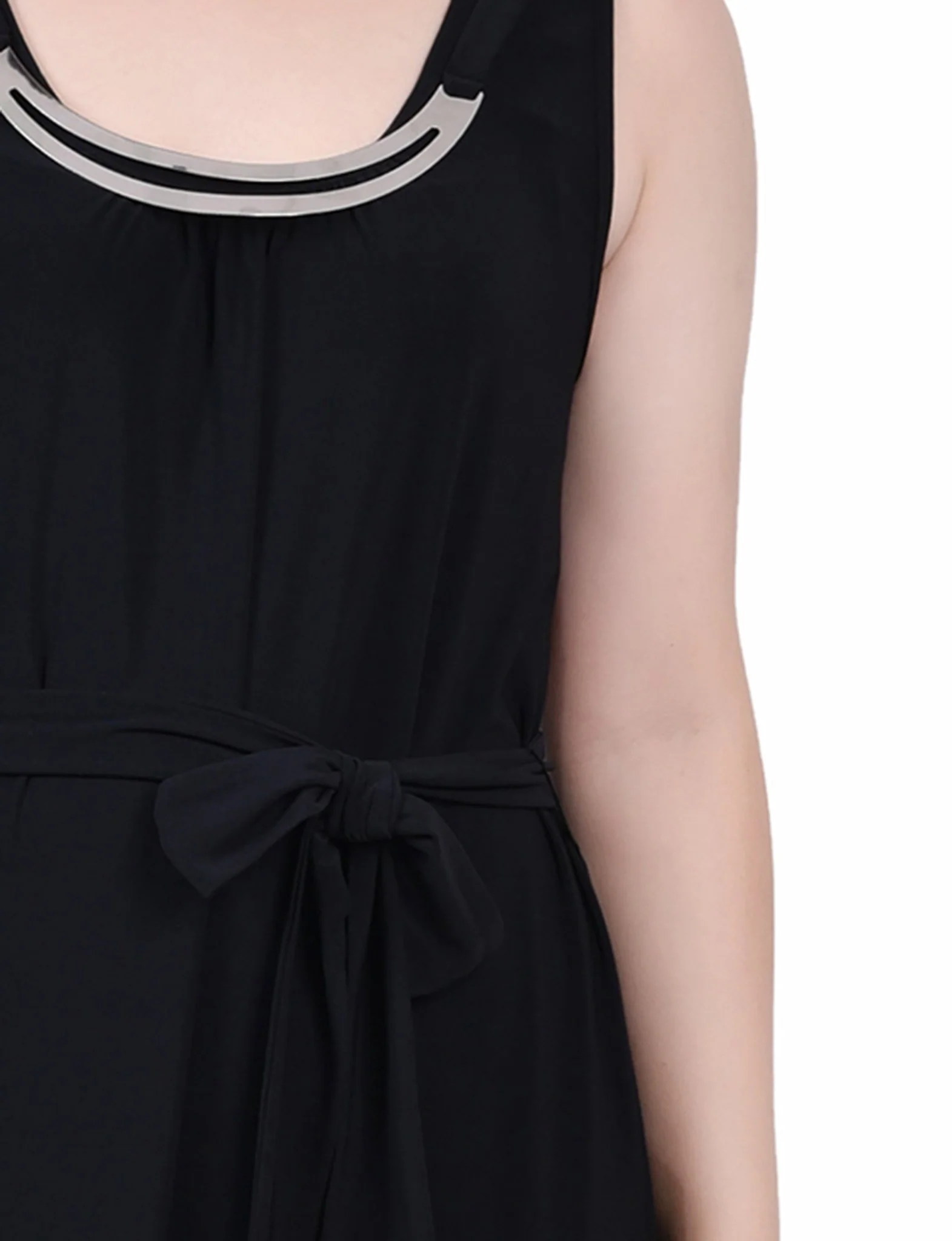 Black Ankle Length Sleeveless Dress - Petite - Image 4