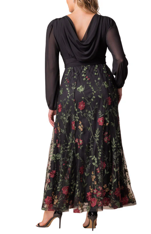 Briar Rose Isabella Embroidered Mesh Gown - Plus - Image 2