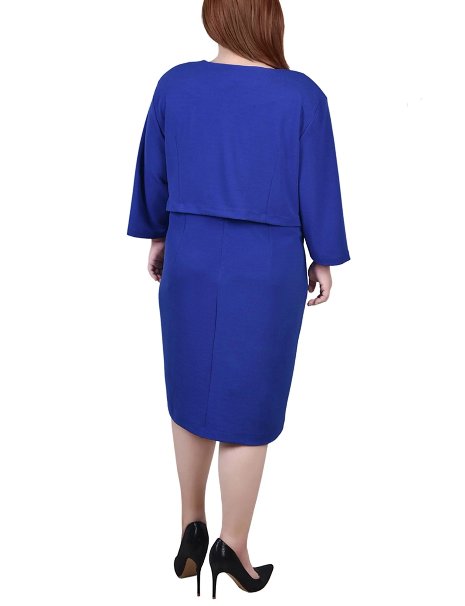 Cobalt 2 Piece Colorblocked Dress Set - Plus - Image 3