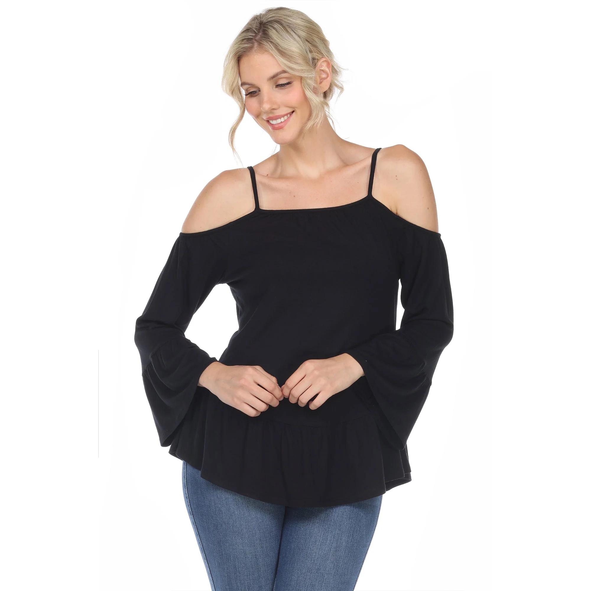Cold Shoulder Ruffle Sleeve Top - Image 16