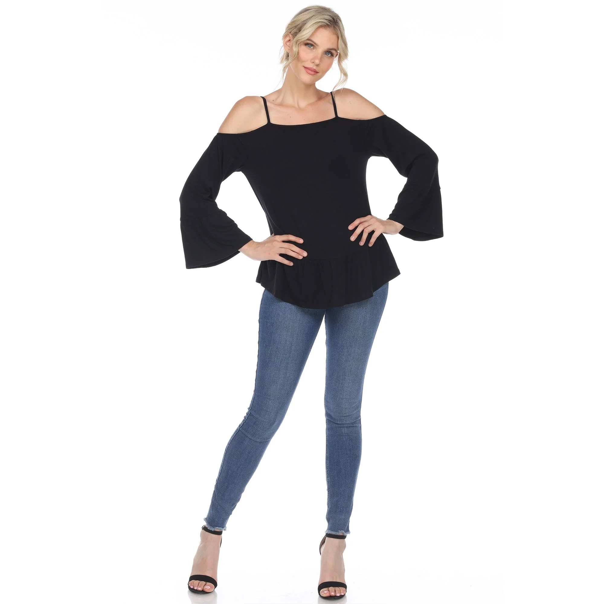 Cold Shoulder Ruffle Sleeve Top - Image 19