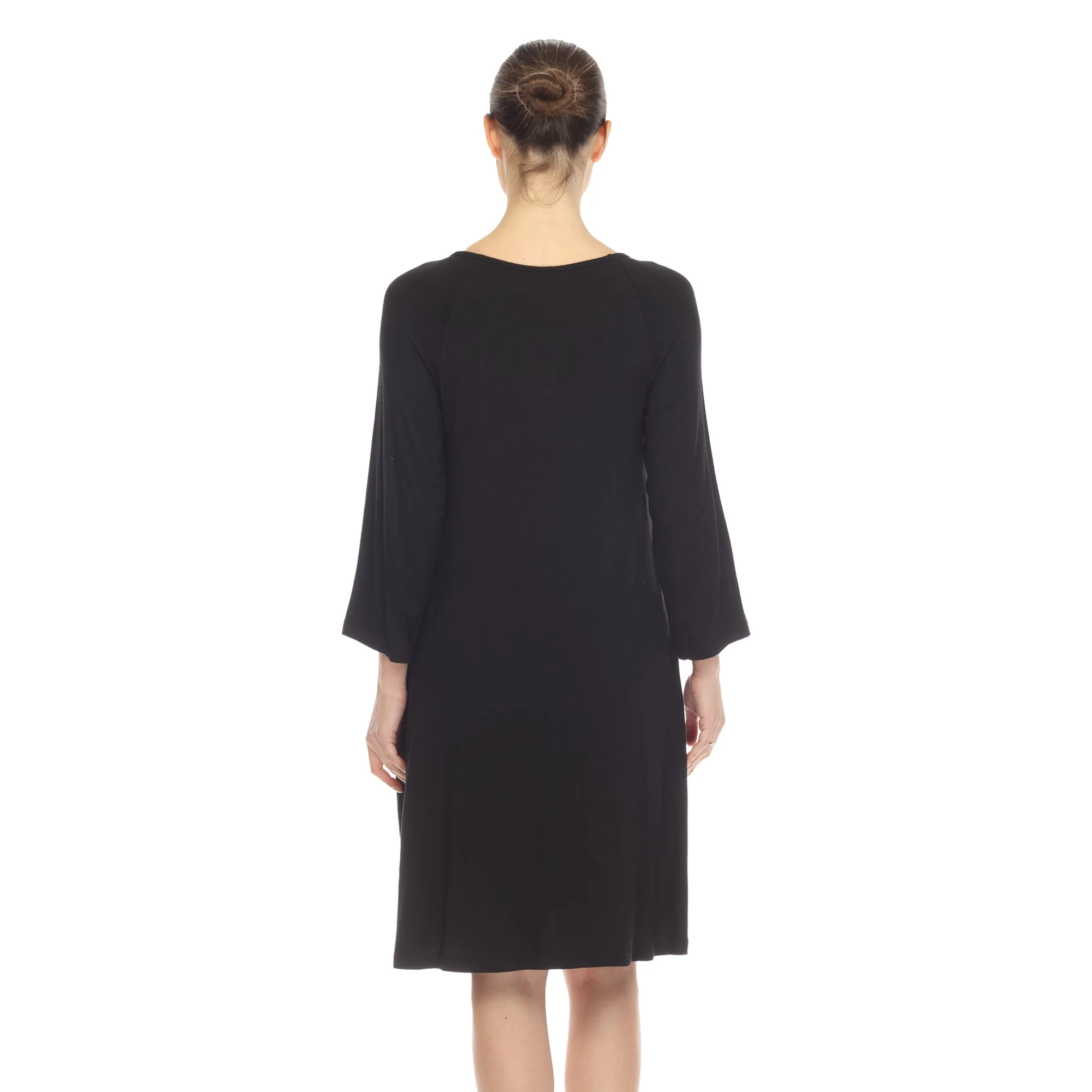 Criss Cross Neckline Swing Midi Dress - Image 19