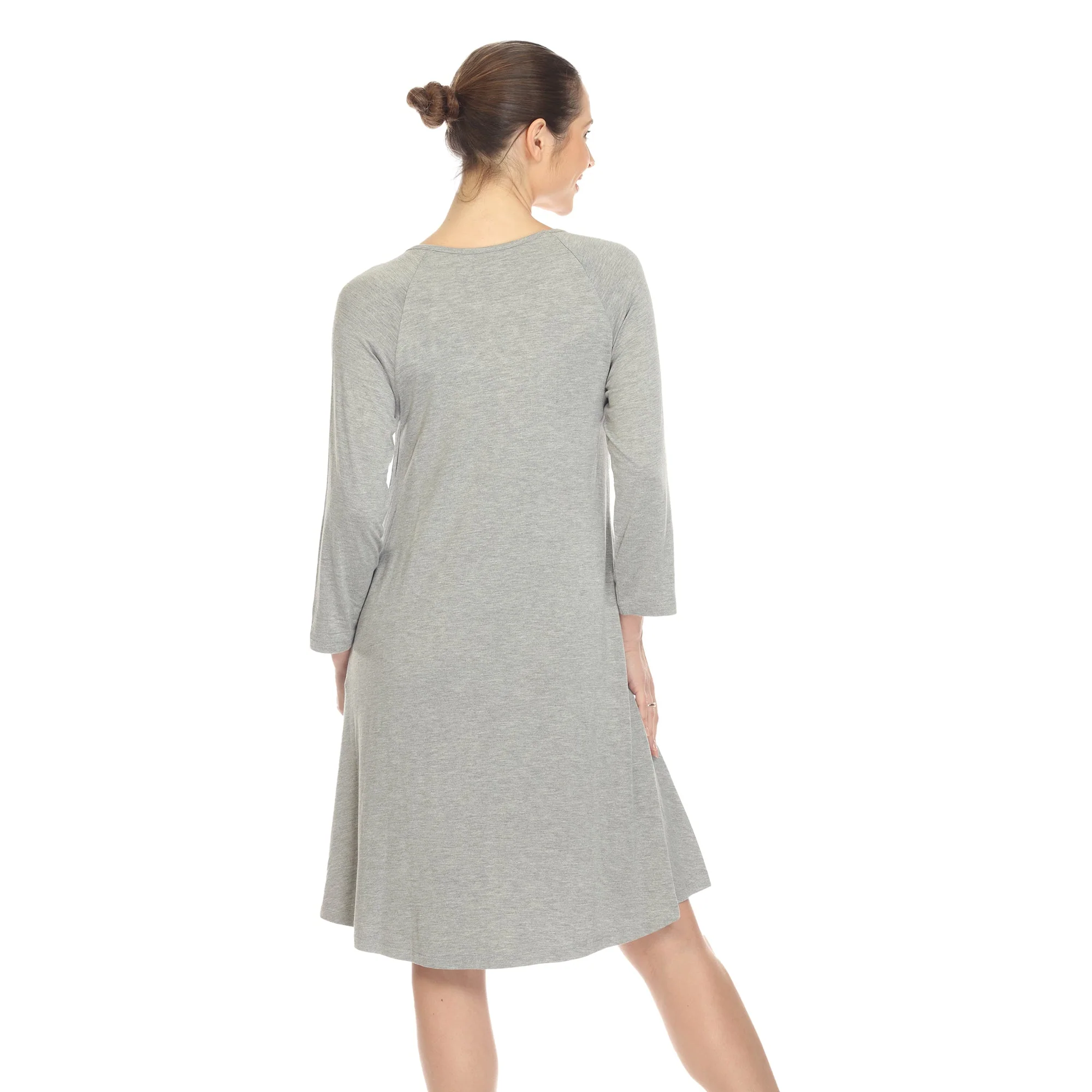 Criss Cross Neckline Swing Midi Dress - Image 38