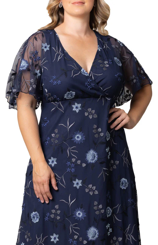 Embroidered Elegance Evening Gown - Plus - Image 18