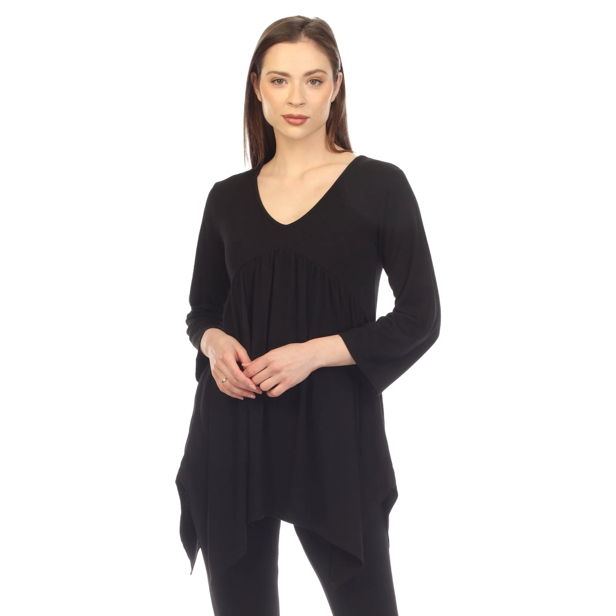 Empire Waist V-Neck Tunic Top - Image 6