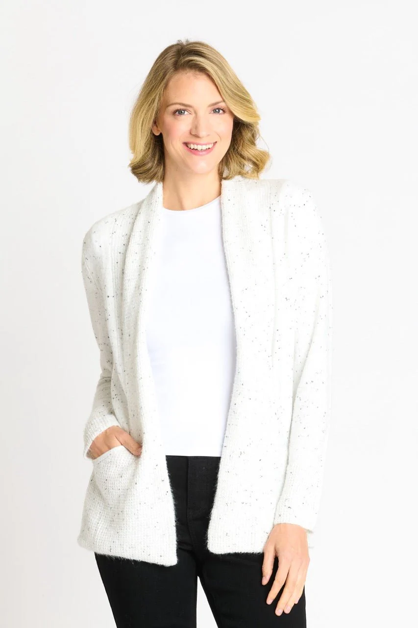 Flecked J-Pocket Cardigan Sweater - Image 3