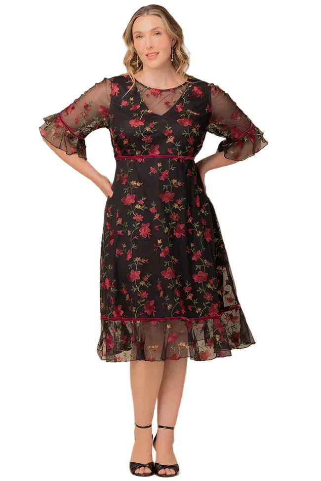 Floral Flare Wildflower Embroidered Dress - Plus - Image 4