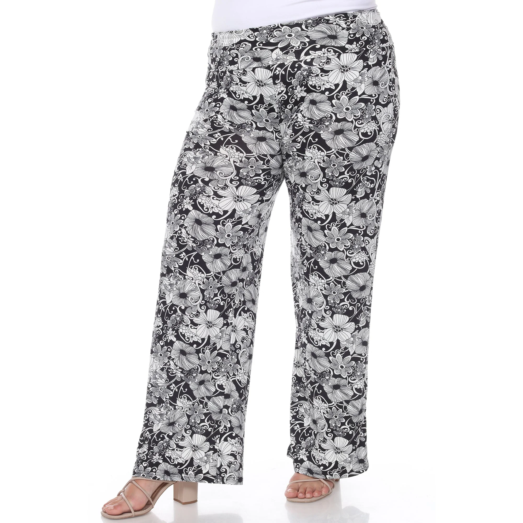 Floral Paisley Palazzo Pants - Plus - Image 12