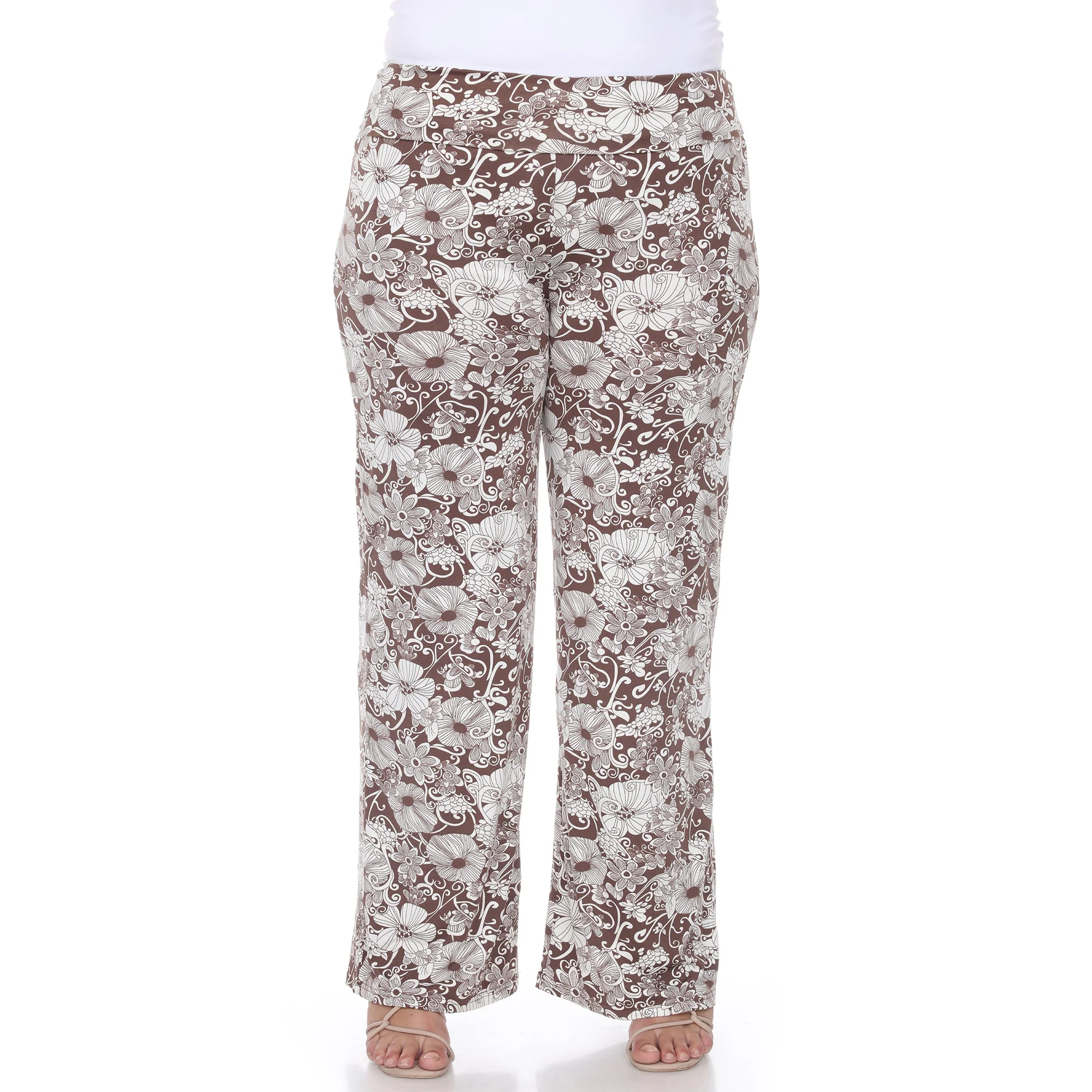 Floral Paisley Palazzo Pants - Plus - Image 3