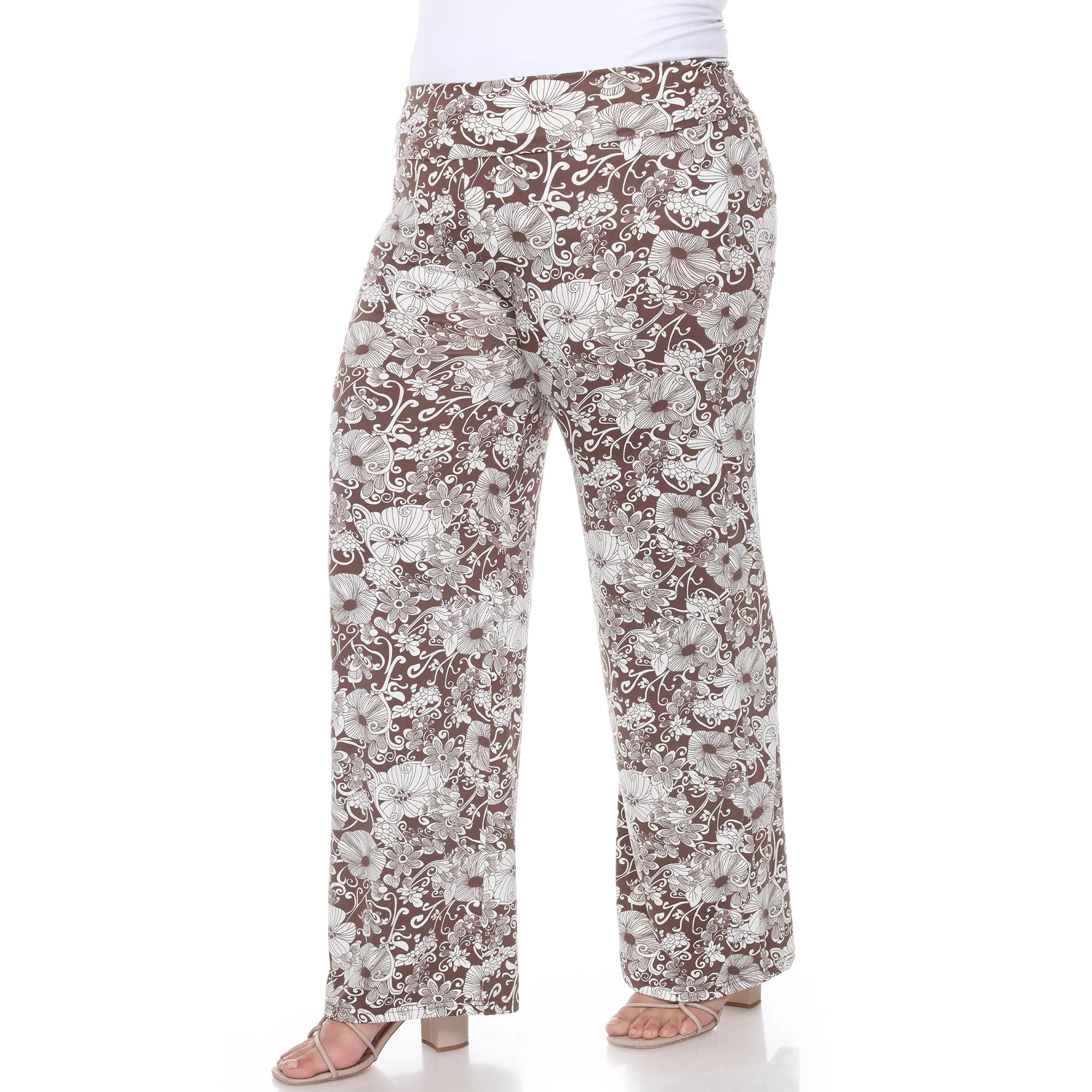Floral Paisley Palazzo Pants - Plus - Image 4