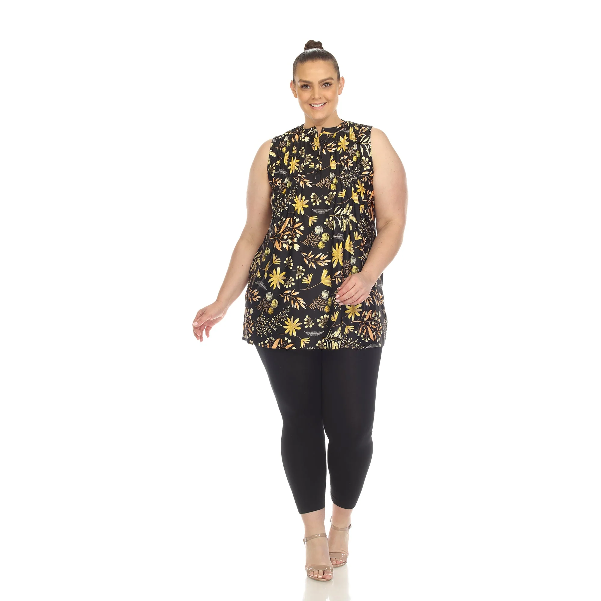 Floral Sleeveless Tunic Top - Plus - Image 19