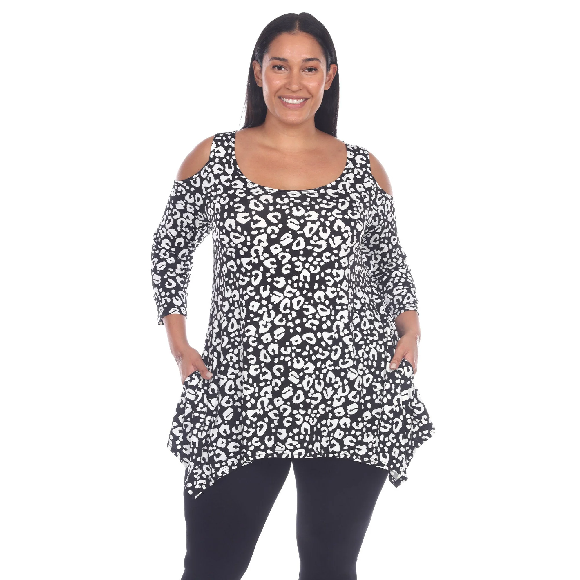 Leopard Cold Shoulder Tunic - Plus - Image 11