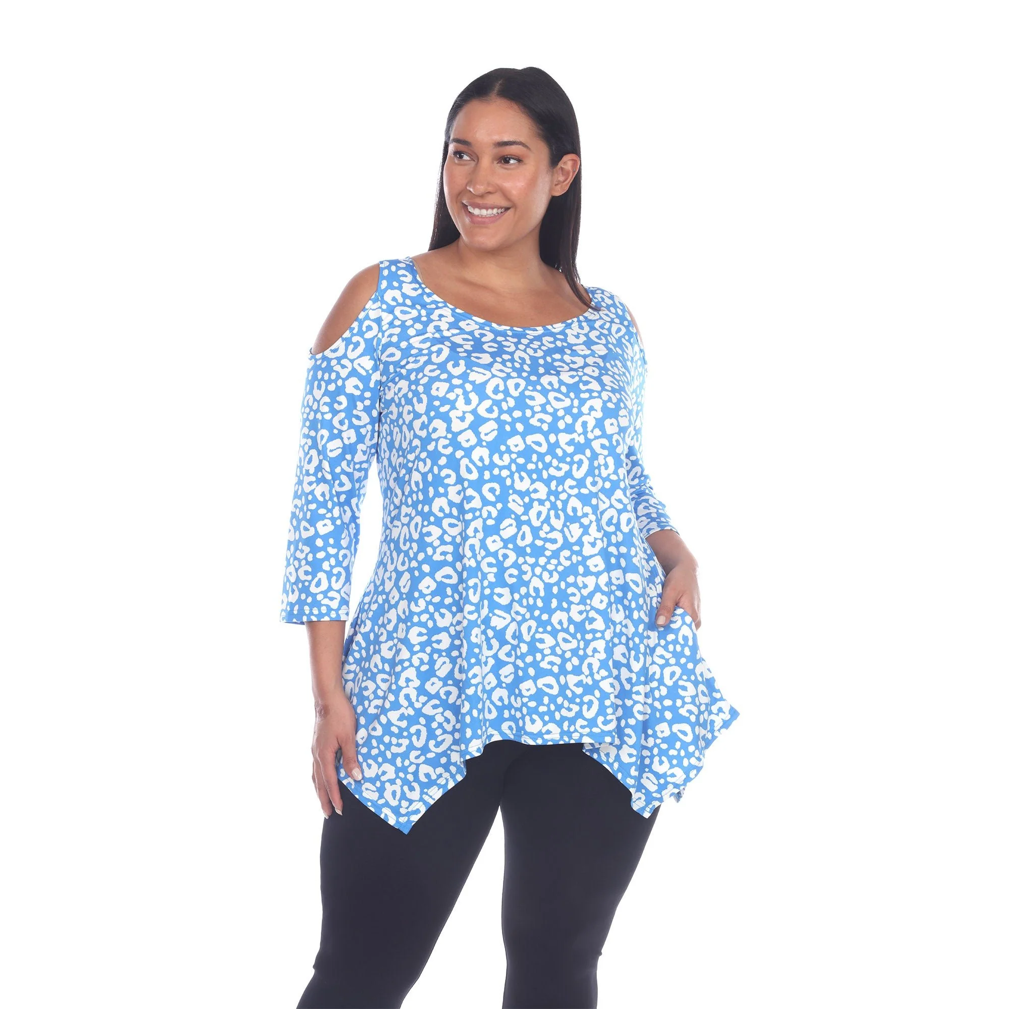 Leopard Cold Shoulder Tunic - Plus - Image 16