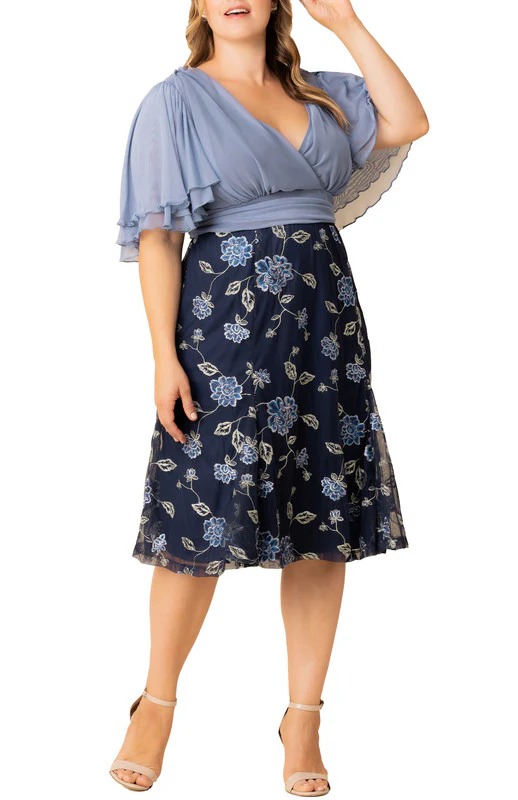 Lillian Embroidered Cocktail Dress - Plus - Image 12