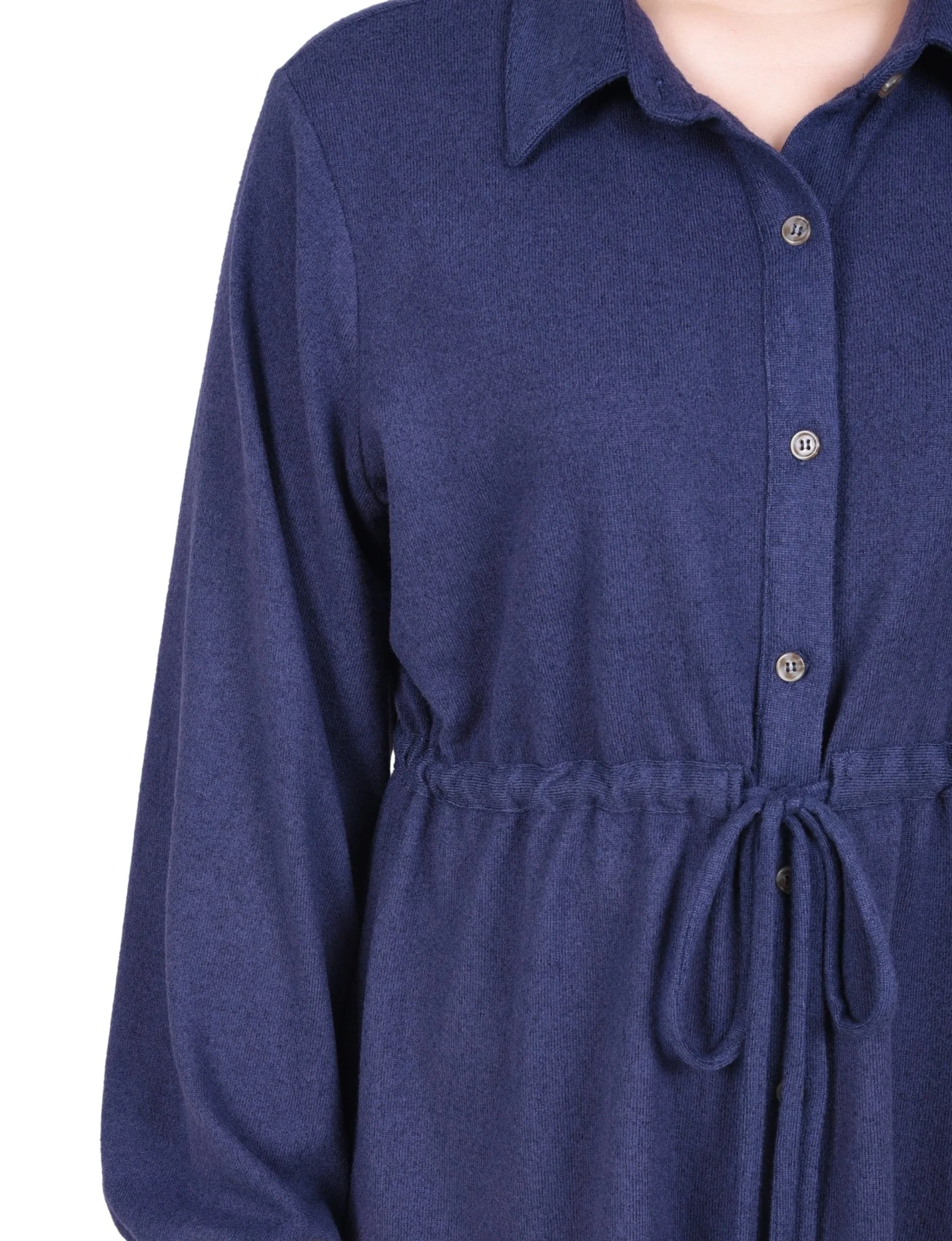 Long Dolman Sleeve Drawstring-Waist Tunic Top - Petite - Image 11